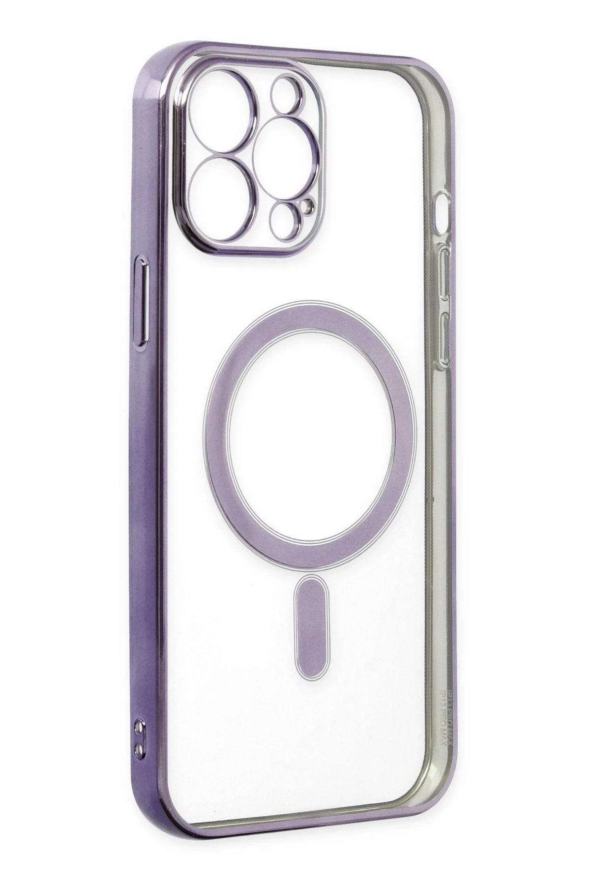 Newface iPhone 14 Pro Kılıf Magneticsafe Lazer Silikon - Mor