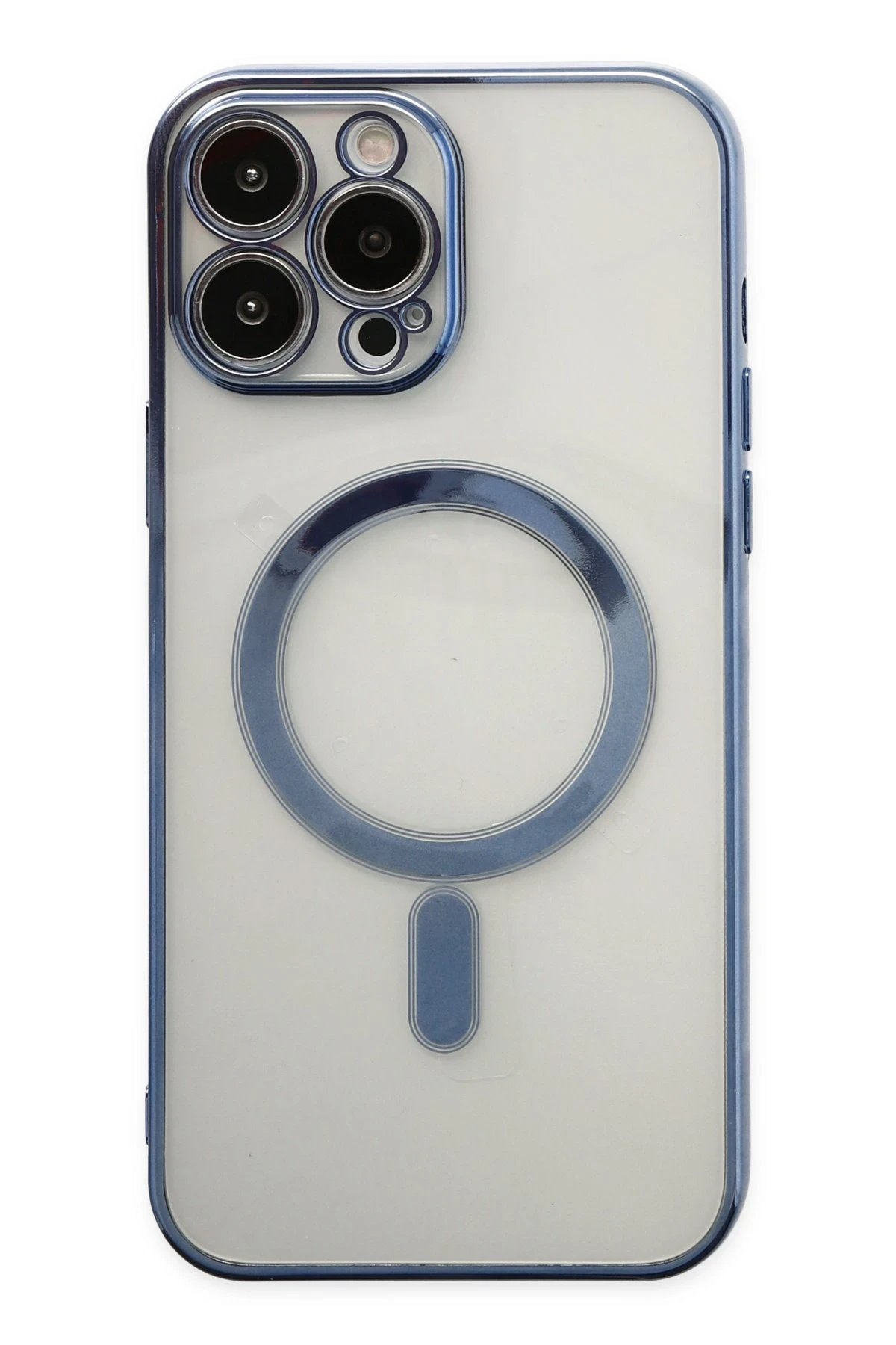 Newface iPhone 14 Pro Max Kılıf Magneticsafe Lazer Silikon - Sierra Blue