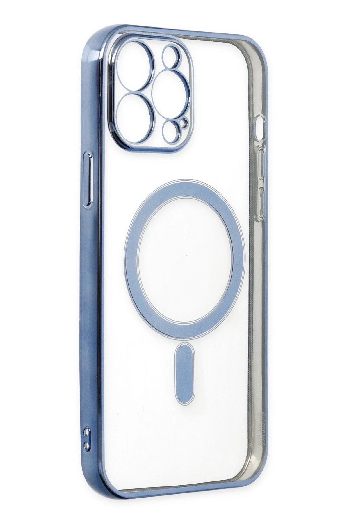 Newface iPhone 14 Pro Max Kılıf Magneticsafe Lazer Silikon - Sierra Blue