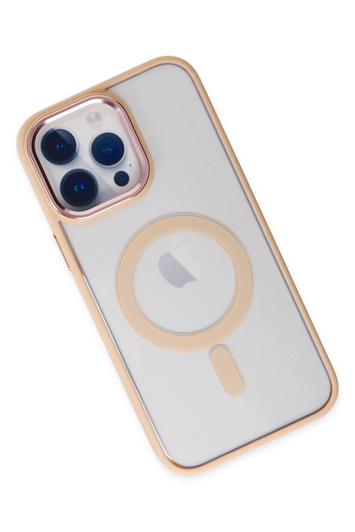 Newface iPhone 14 Pro Max Kılıf Room Magneticsafe Silikon - Pudra