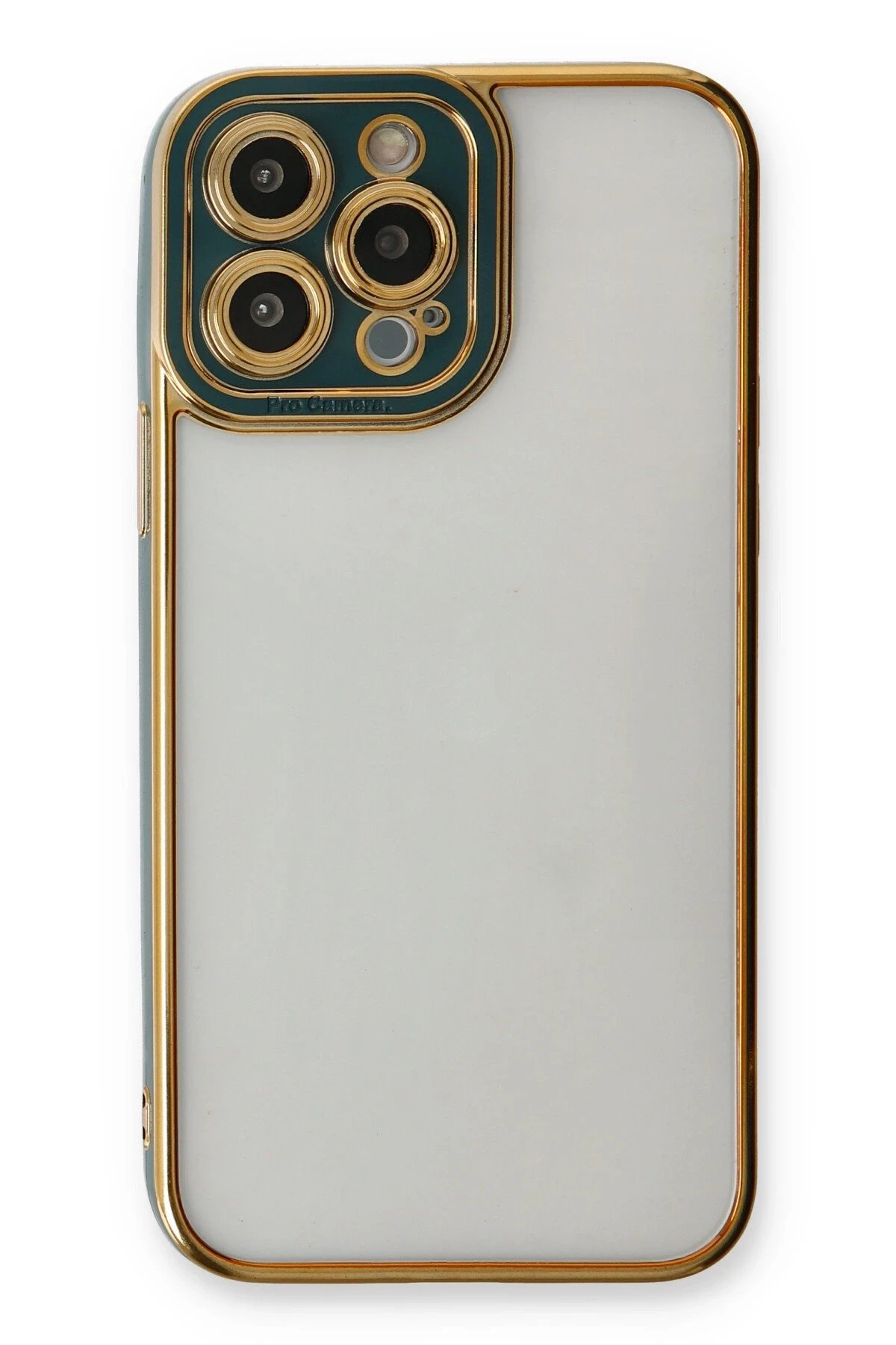 Newface iPhone 14 Pro Kılıf Liva Lens Silikon - Yeşil