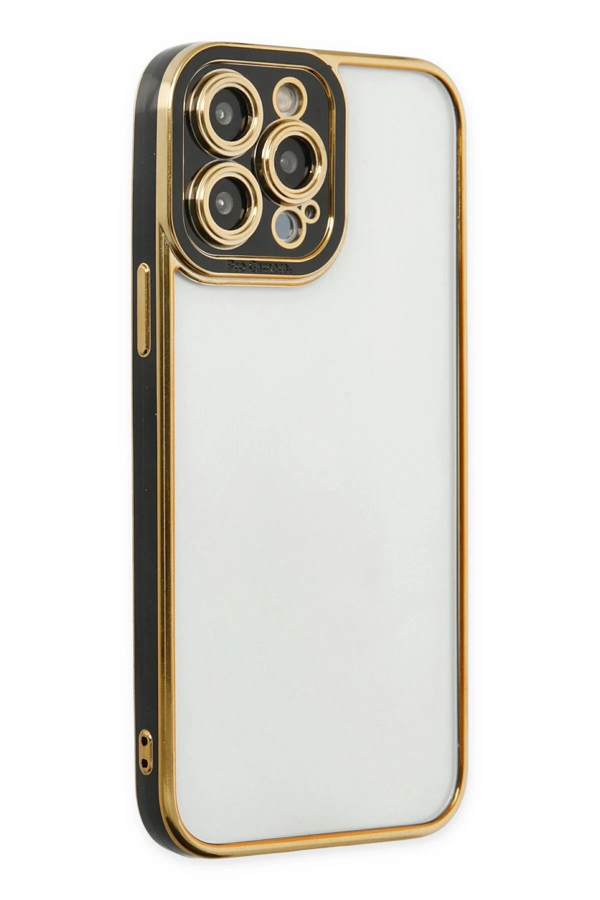 Newface iPhone 14 Pro Max Kılıf Liva Lens Silikon - Siyah