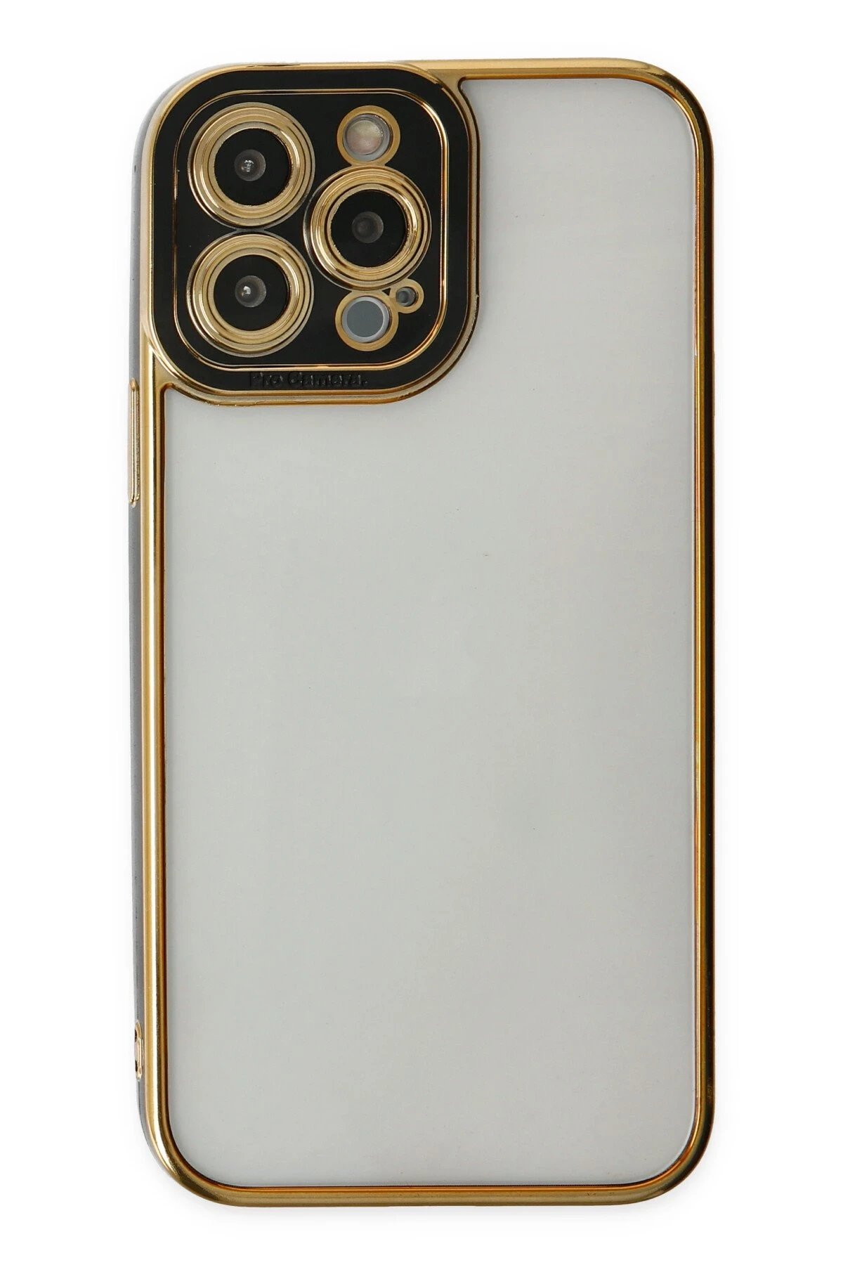 Newface iPhone 14 Pro Max Kılıf Liva Lens Silikon - Siyah