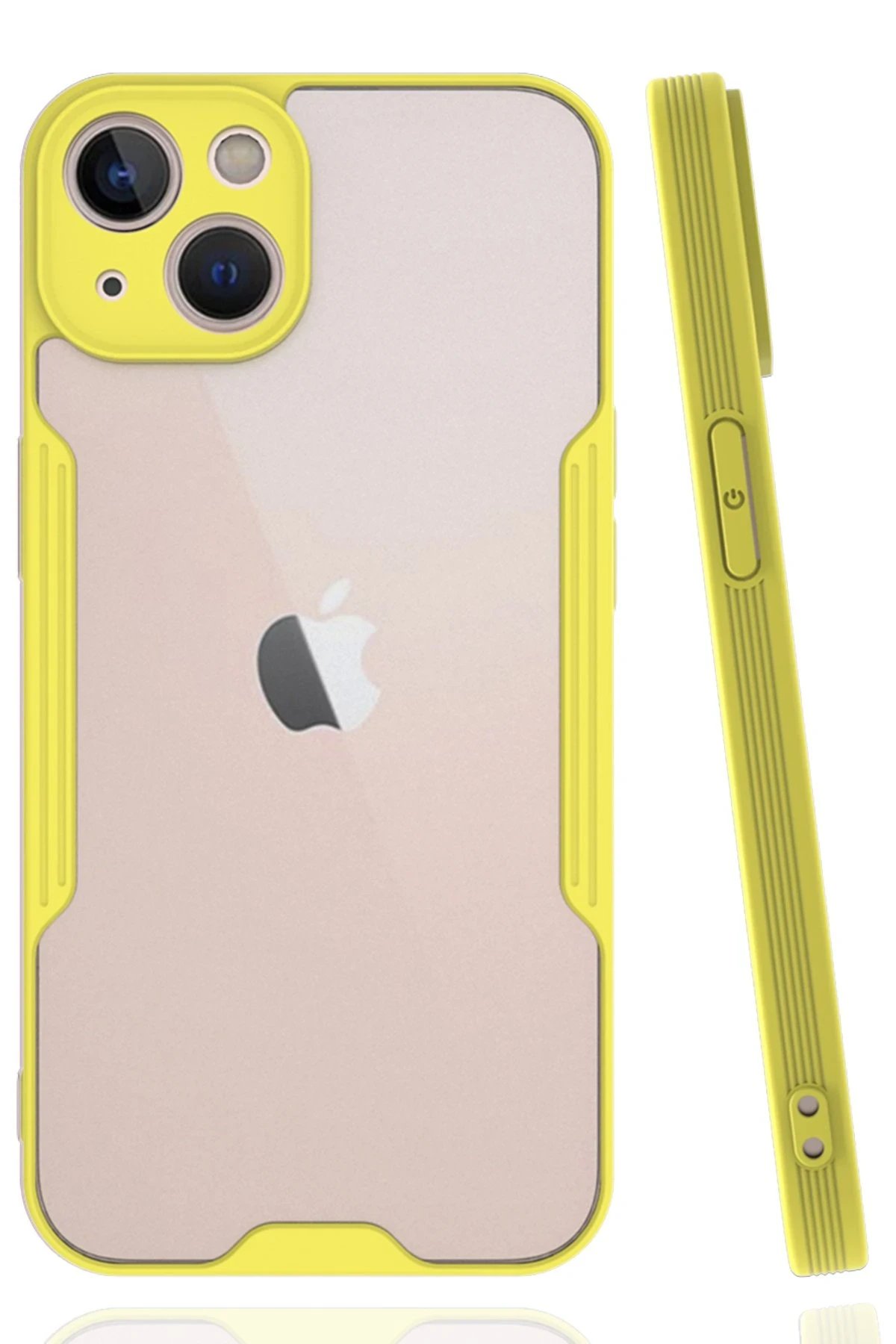 Newface iPhone 14 Plus Kılıf Platin Silikon - Sarı