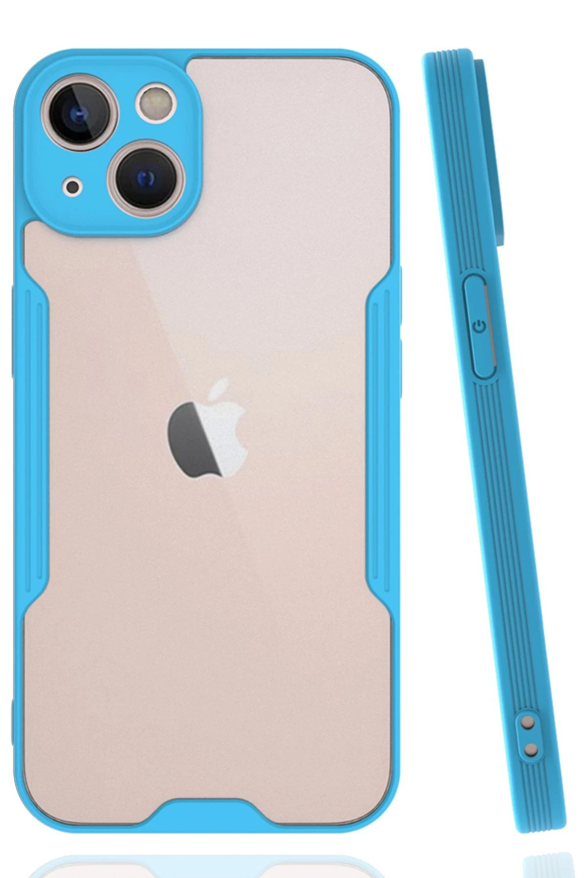 Newface iPhone 14 Plus Kılıf Platin Silikon - Mavi