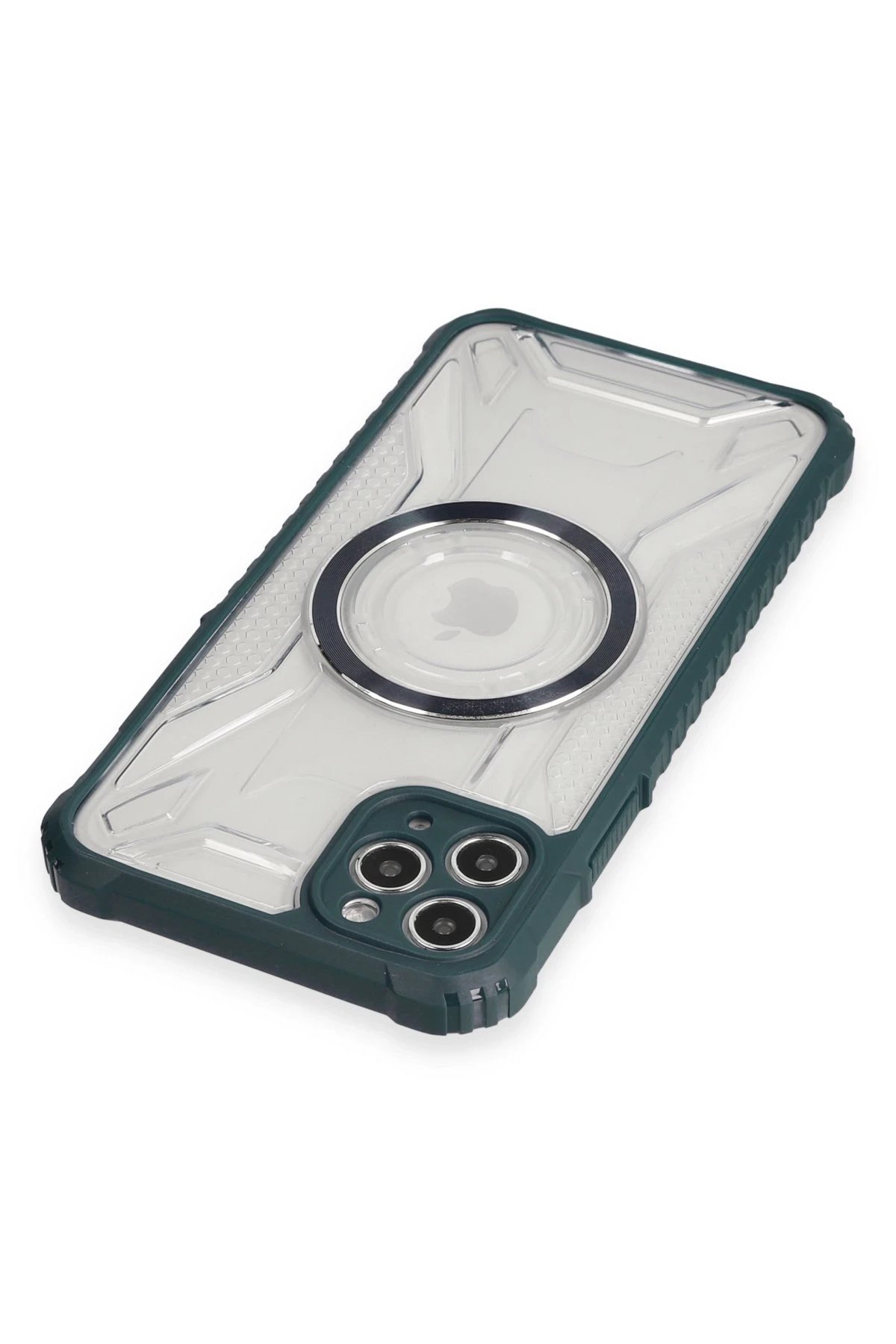 Newface iPhone 11 Pro Kılıf Prag Magneticsafe Kapak - Koyu Yeşil