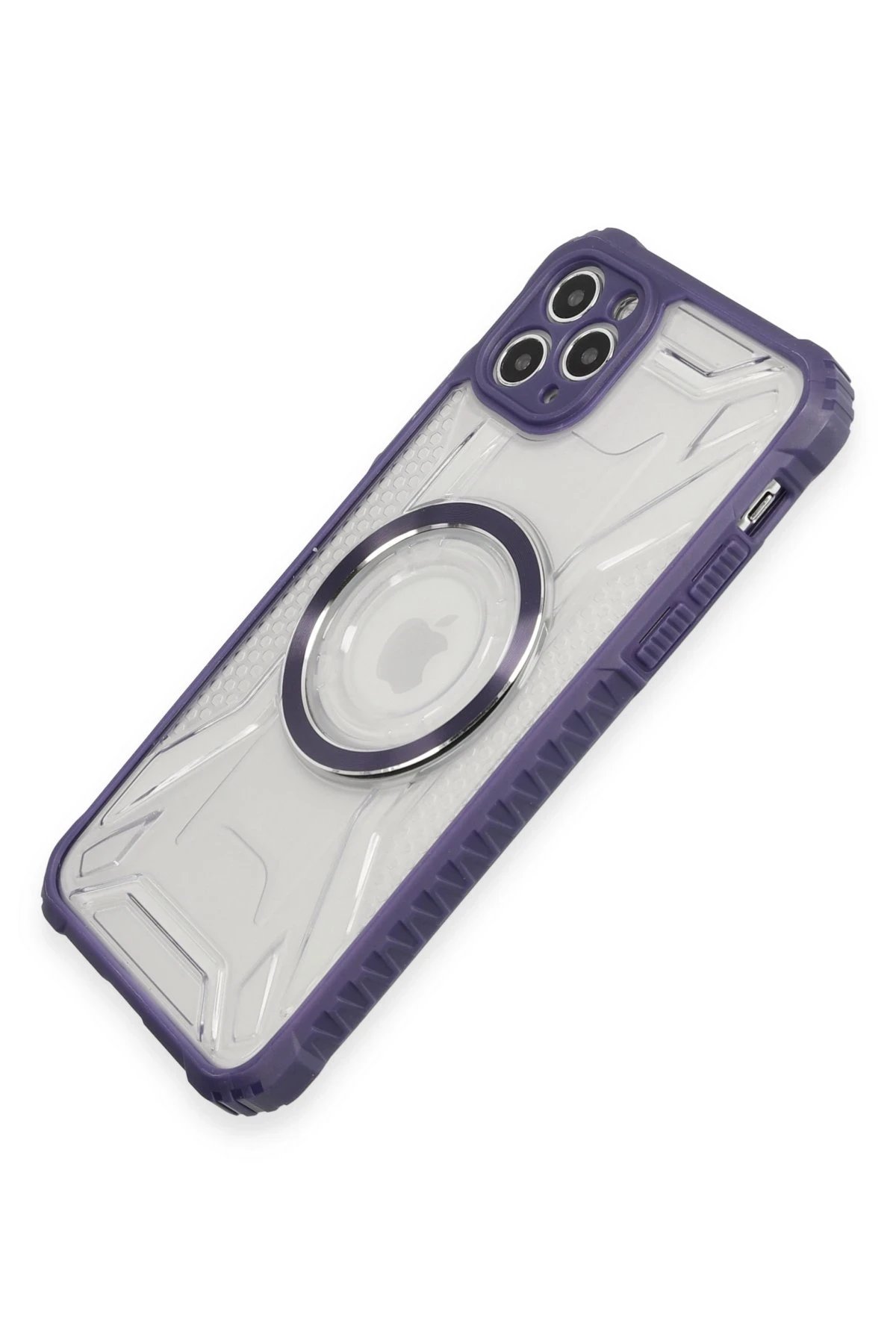 Newface iPhone 11 Pro Kılıf Prag Magneticsafe Kapak - Derin Mor