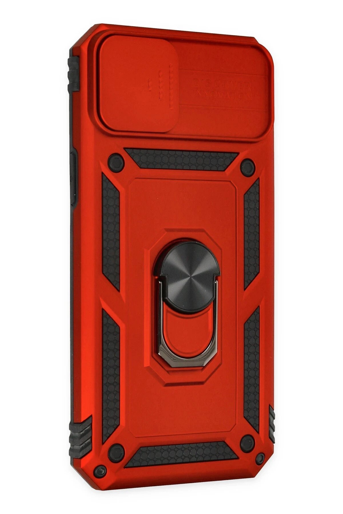 Newface iPhone 14 Plus Kılıf Pars Lens Yüzüklü Silikon - Kırmızı