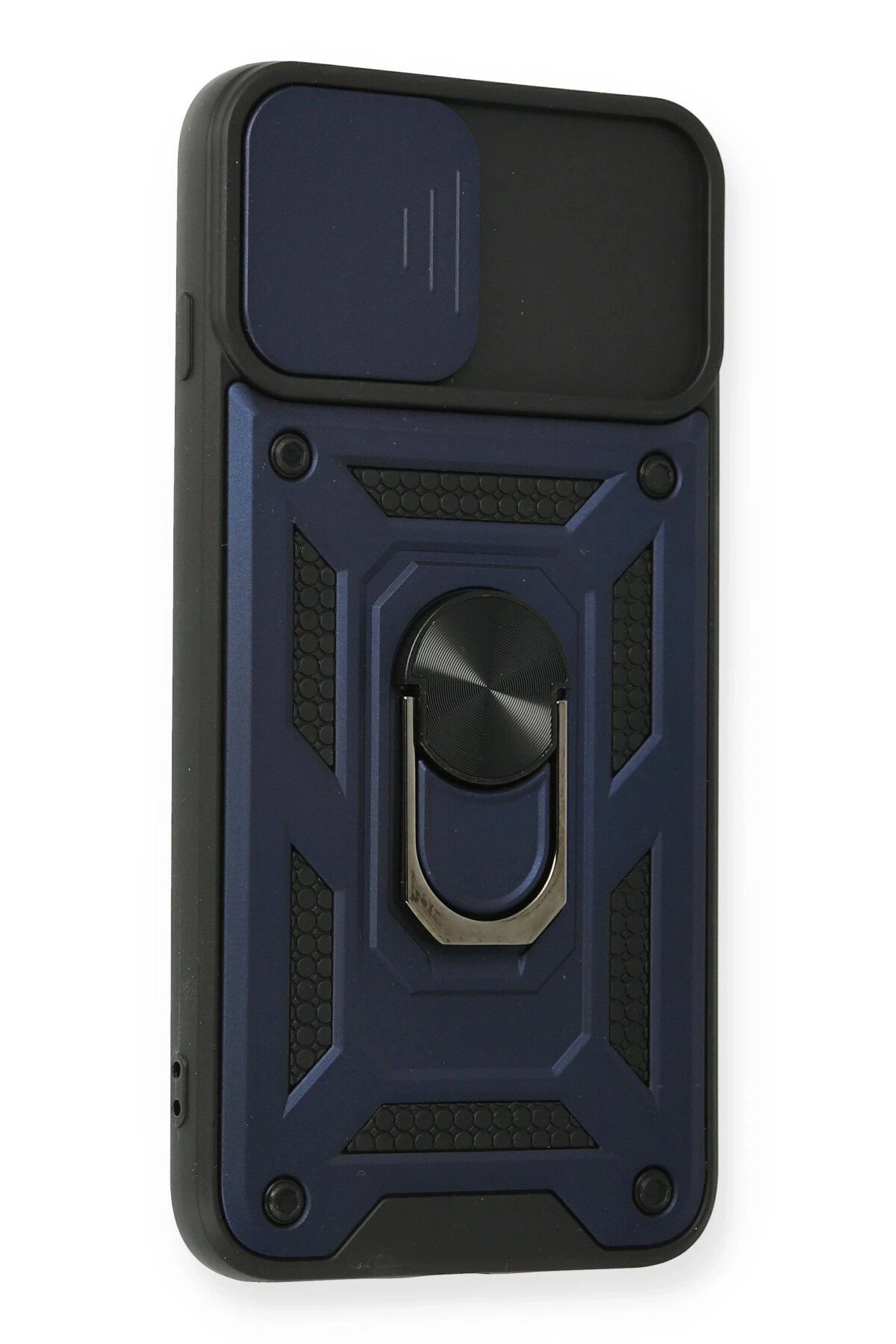 Newface iPhone 7 Plus Kılıf Pars Lens Yüzüklü Silikon - Lacivert