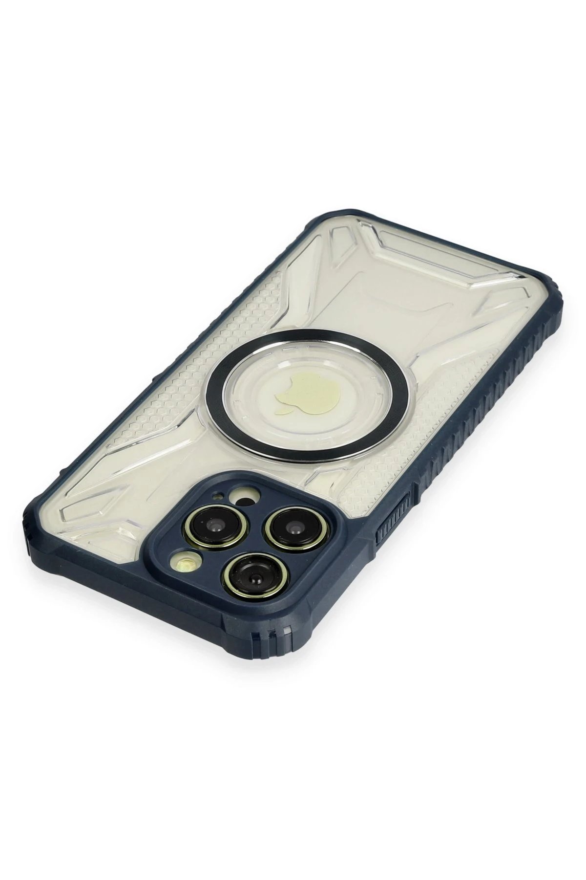 Newface iPhone 12 Pro Max Kılıf Prag Magneticsafe Kapak - Lacivert