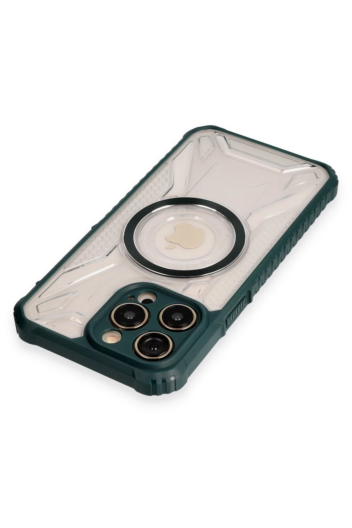 Newface iPhone 12 Pro Max Kılıf Prag Magneticsafe Kapak - Koyu Yeşil