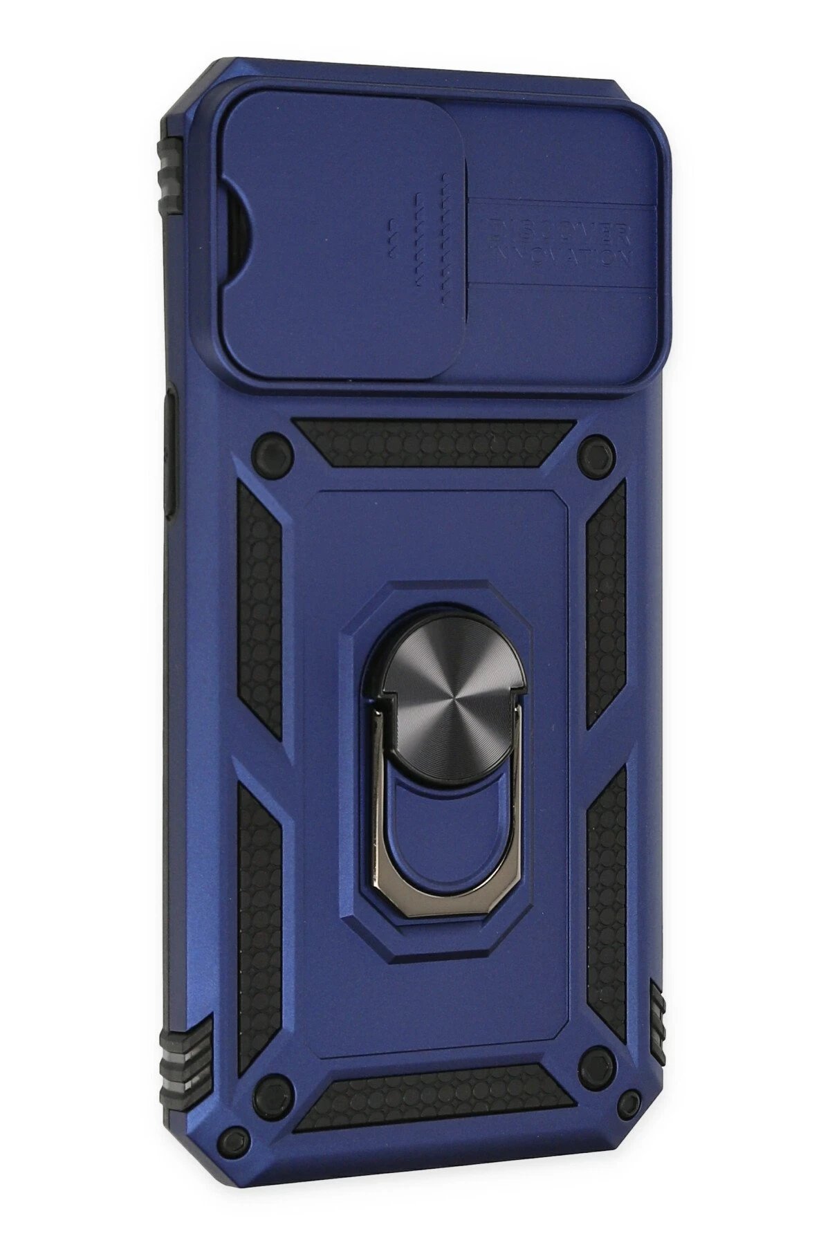 Newface iPhone 14 Pro Kılıf Pars Lens Yüzüklü Silikon - Lacivert