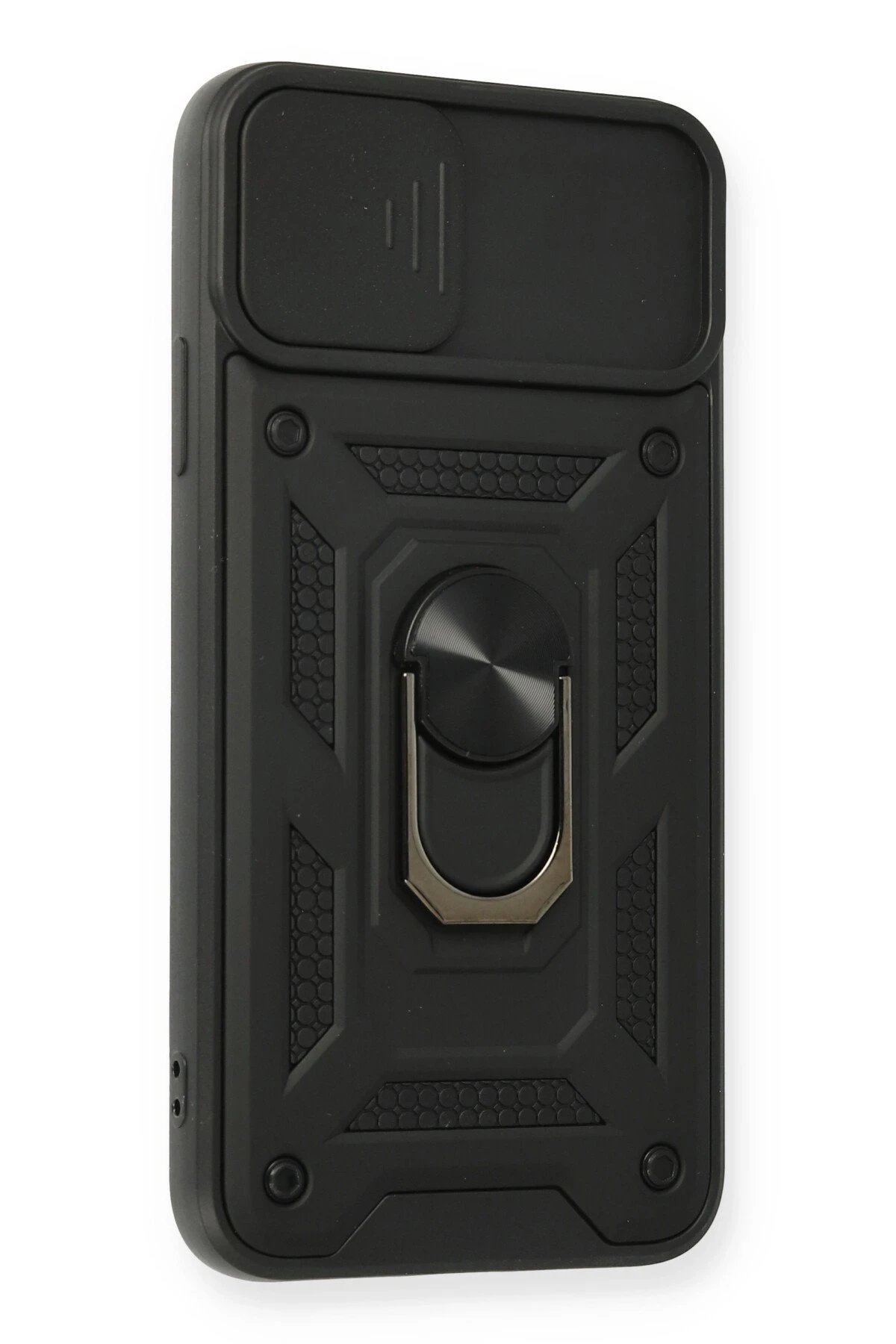 Newface iPhone 11 Pro Kılıf Pars Lens Yüzüklü Silikon - Siyah