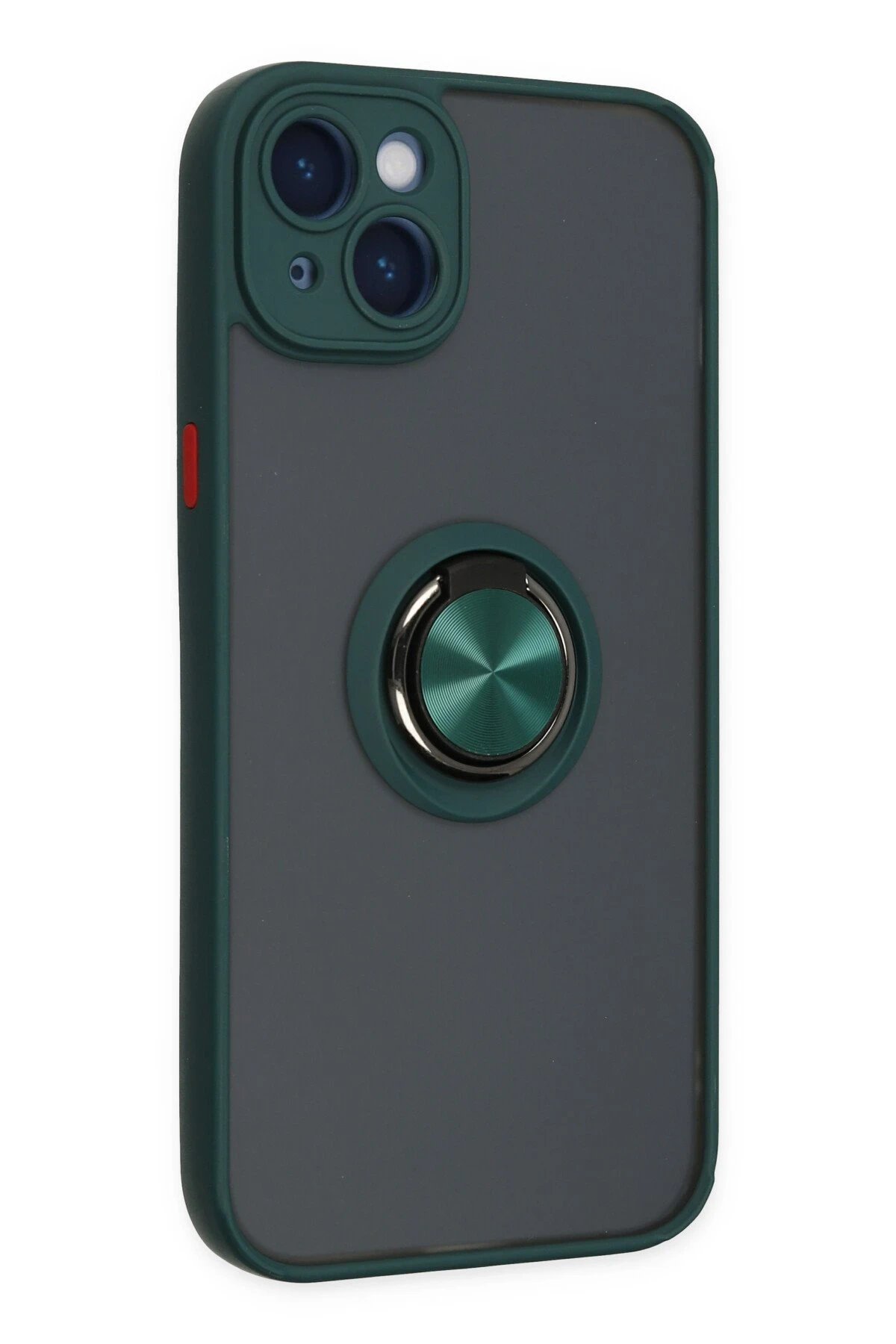 Newface iPhone 14 Kılıf Montreal Yüzüklü Silikon Kapak - Yeşil