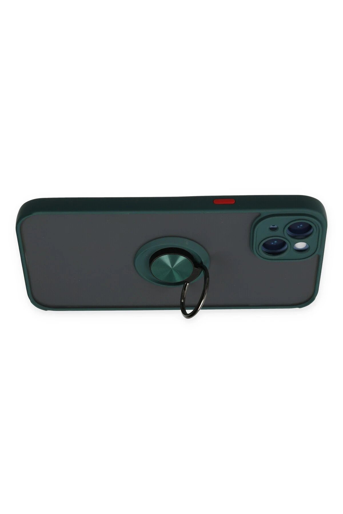 Newface iPhone 14 Kılıf Montreal Yüzüklü Silikon Kapak - Yeşil