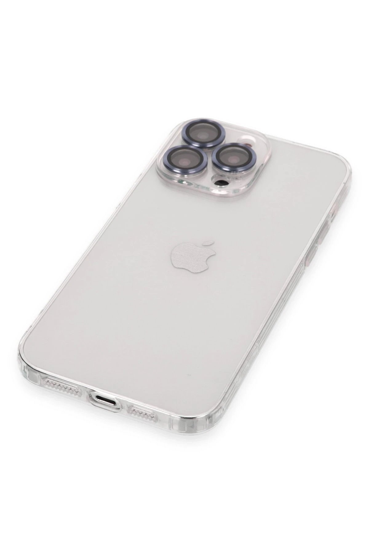 Newface iPhone 13 Pro Max Kılıf Luko Lens Silikon - Sierra Blue