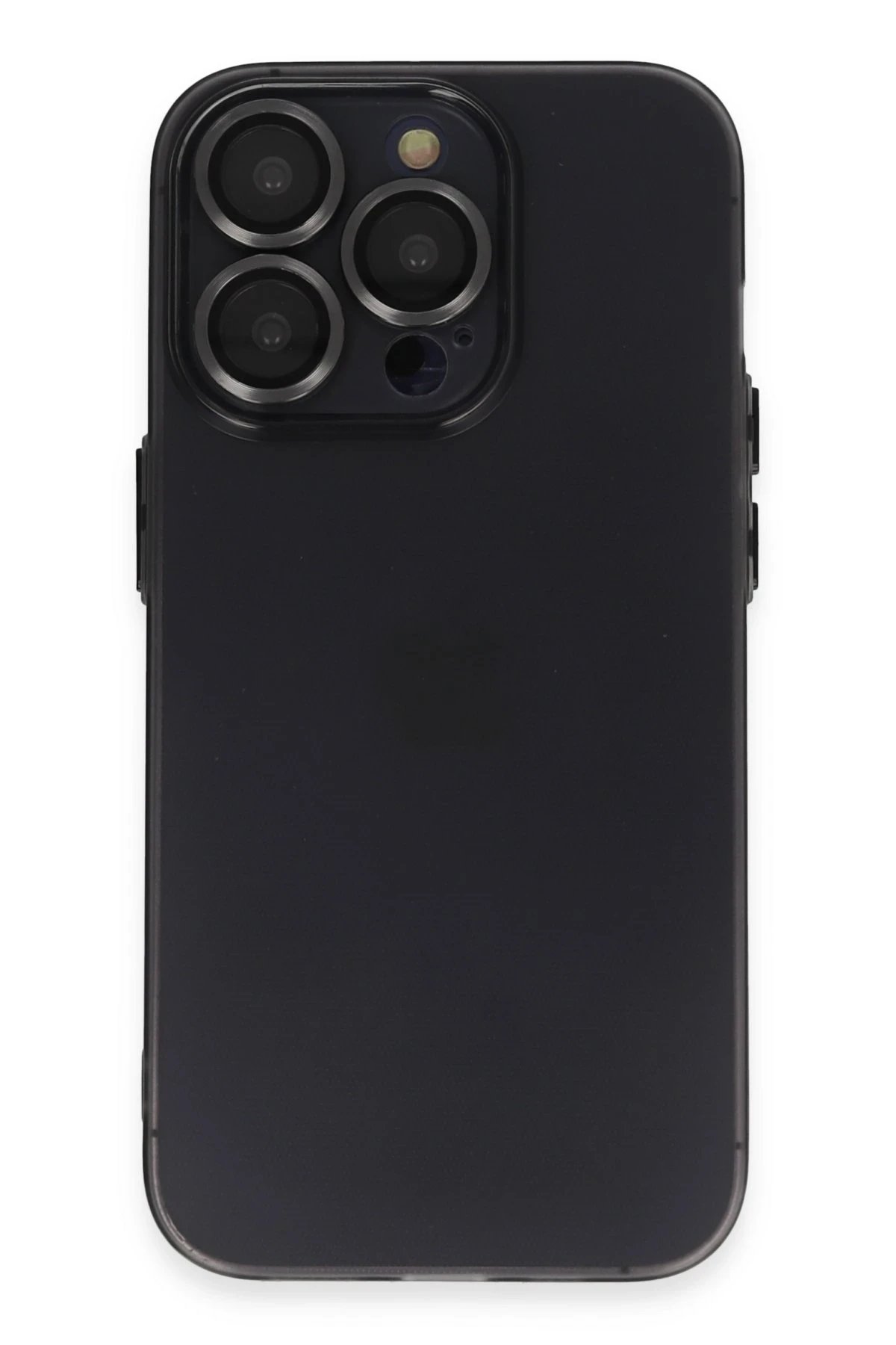 Newface iPhone 14 Pro Kılıf Luko Lens Silikon - Siyah