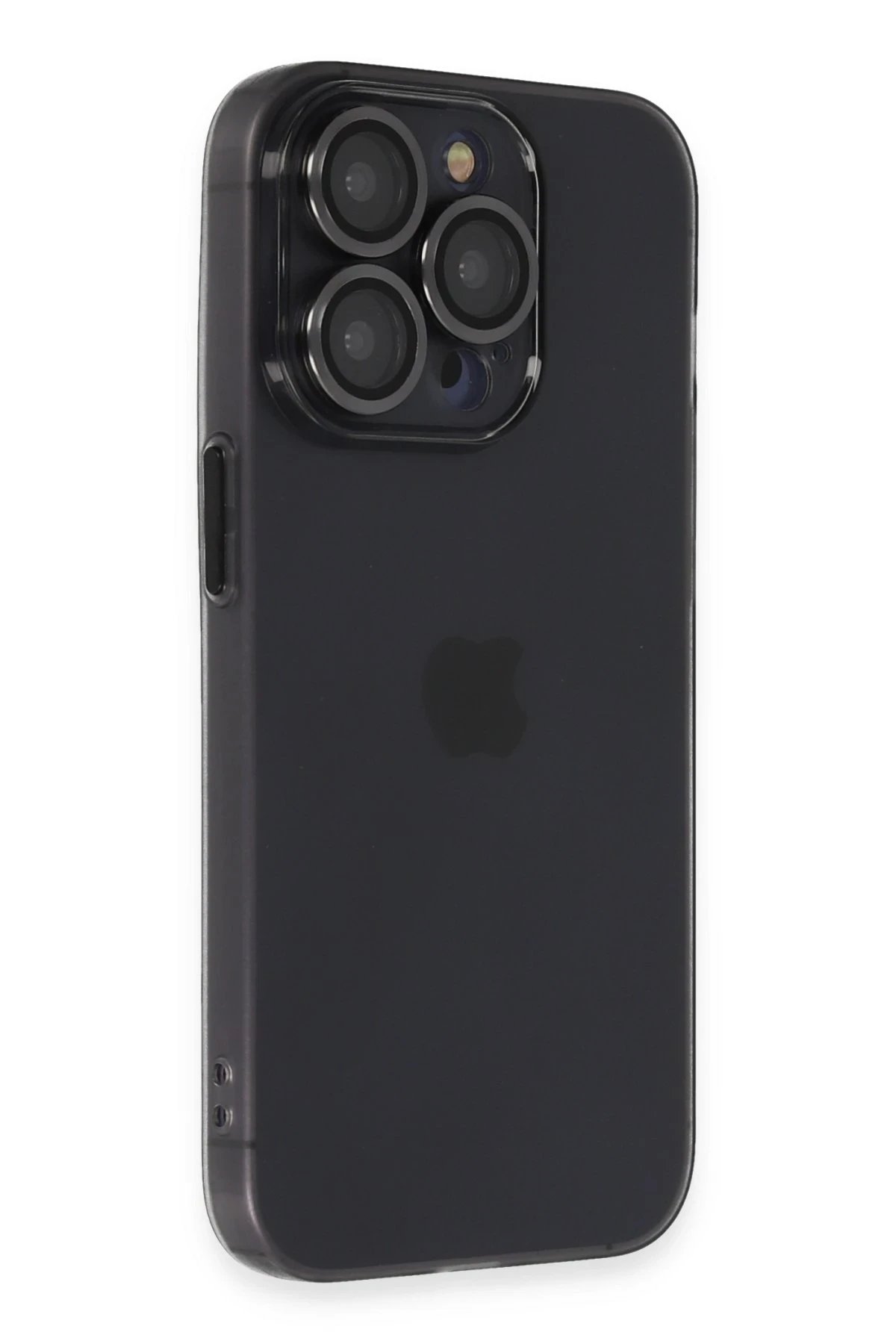 Newface iPhone 14 Pro Kılıf Luko Lens Silikon - Siyah