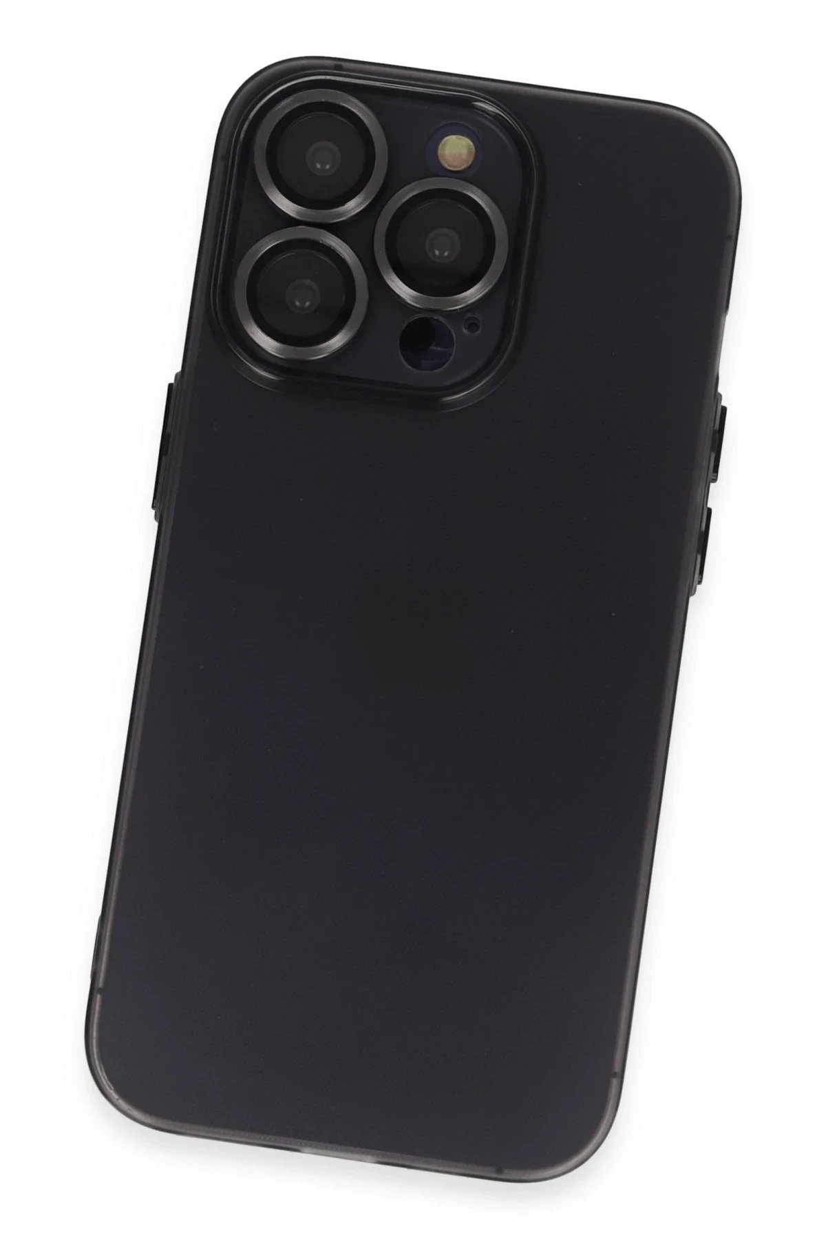 Newface iPhone 14 Pro Kılıf Luko Lens Silikon - Siyah