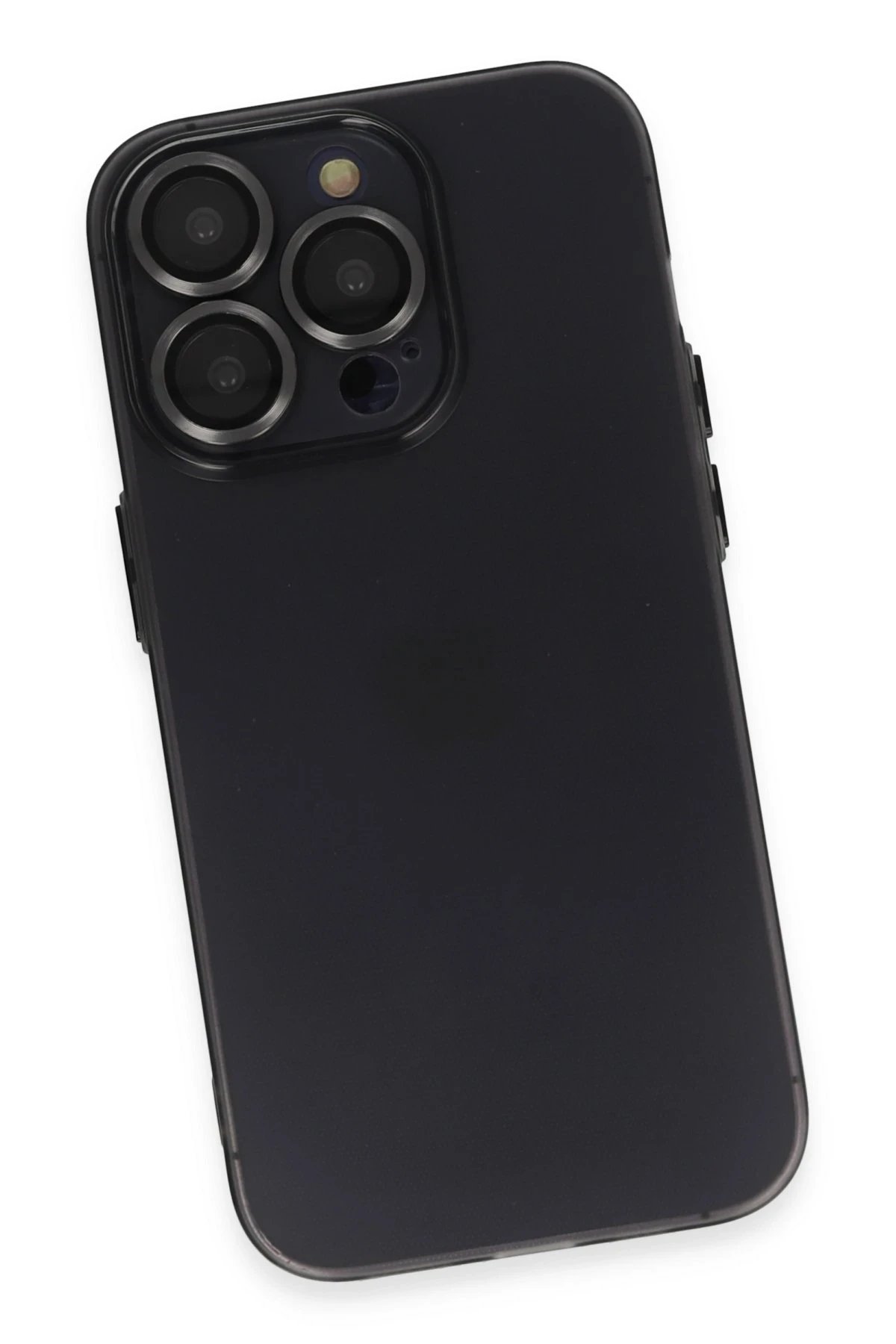 Newface iPhone 14 Pro Kılıf Luko Lens Silikon - Siyah