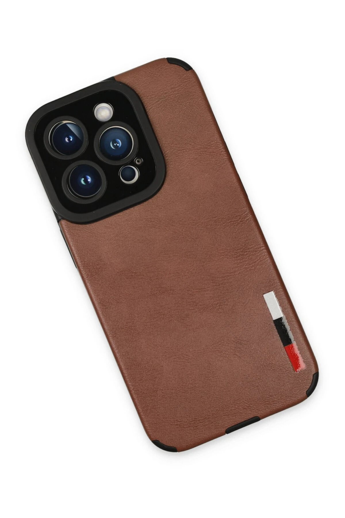 Newface iPhone 14 Pro Kılıf Loop Deri Silikon - Kahverengi