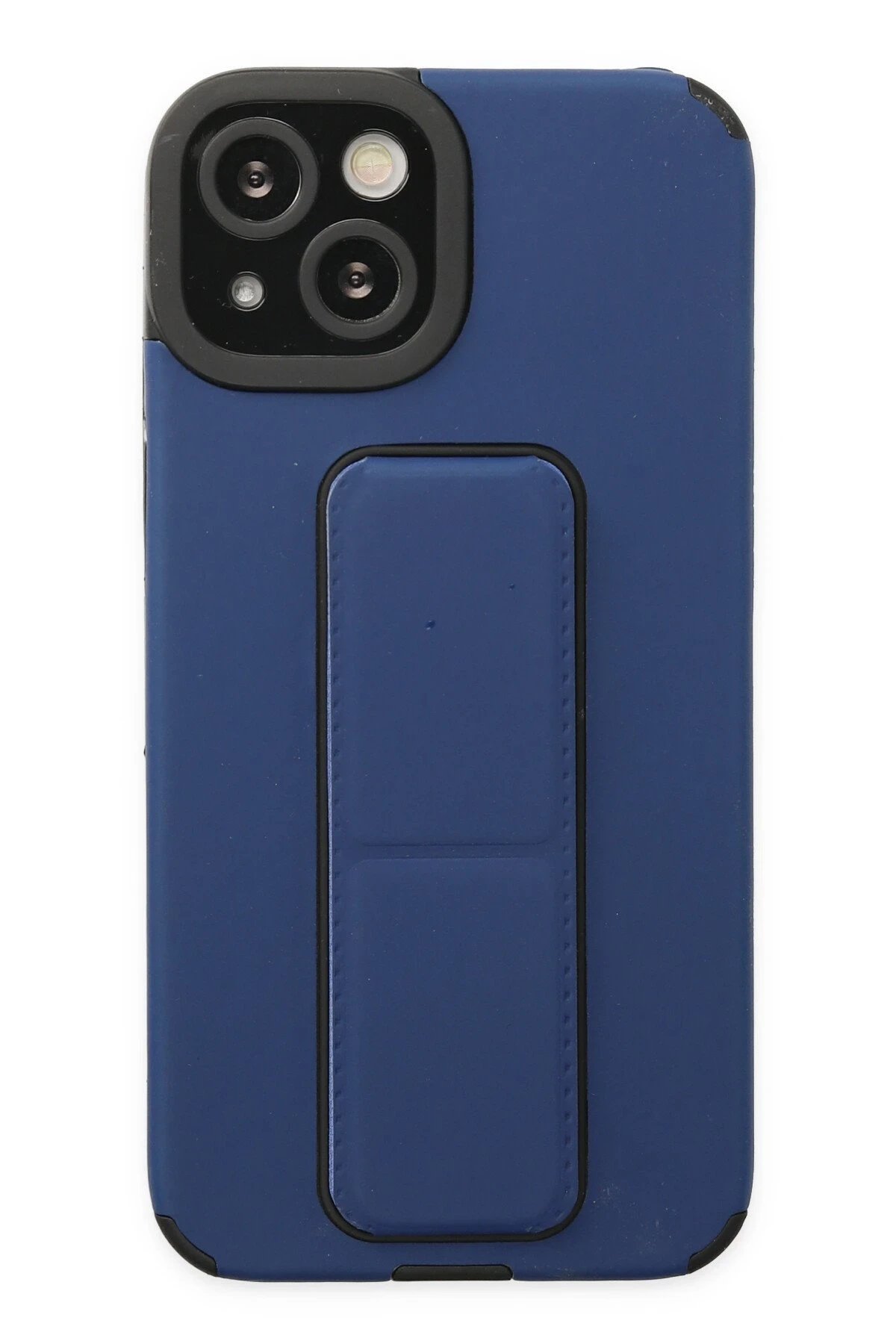 Newface iPhone 14 Plus Kılıf Mega Standlı Silikon - Mavi