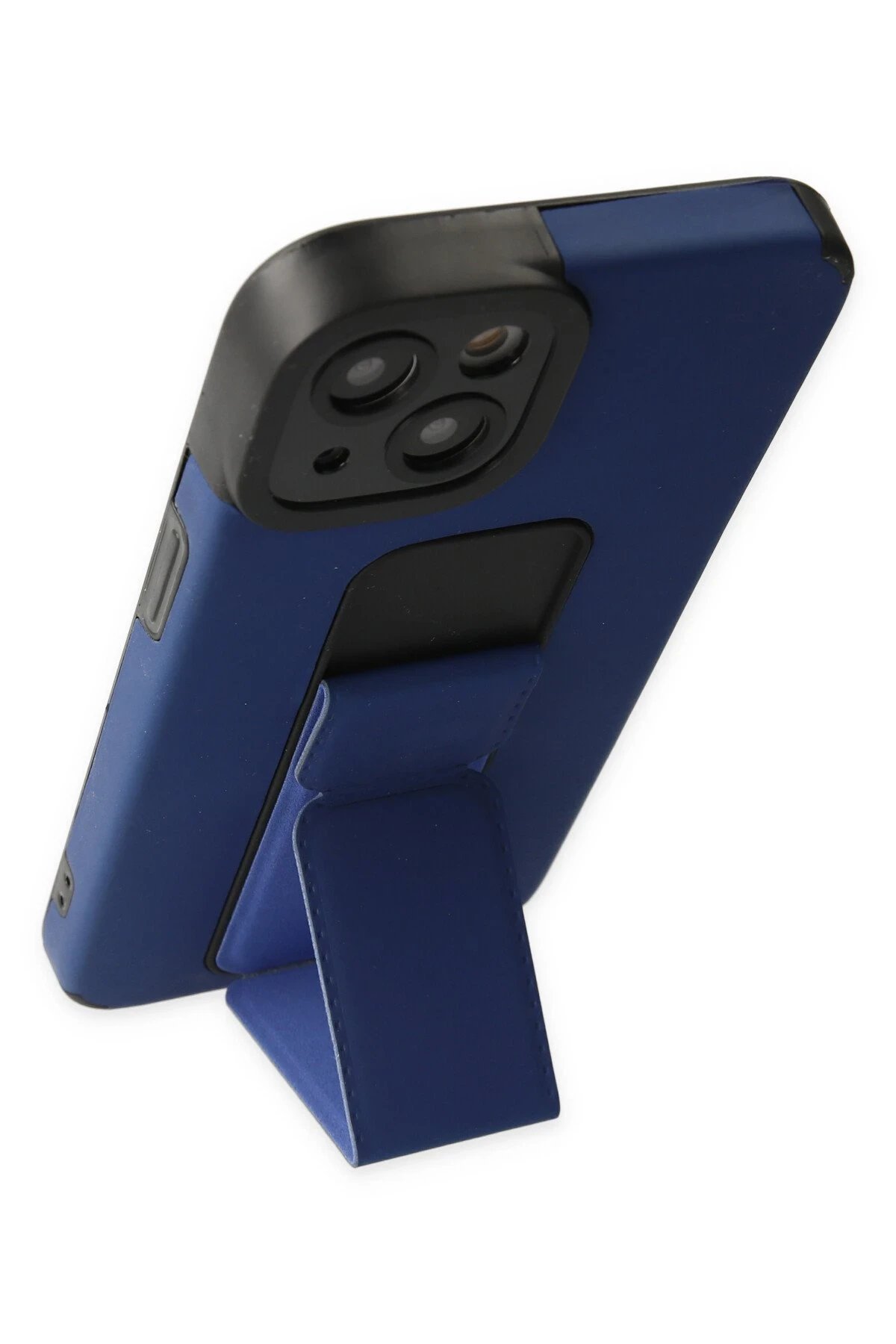 Newface iPhone 14 Plus Kılıf Mega Standlı Silikon - Mavi