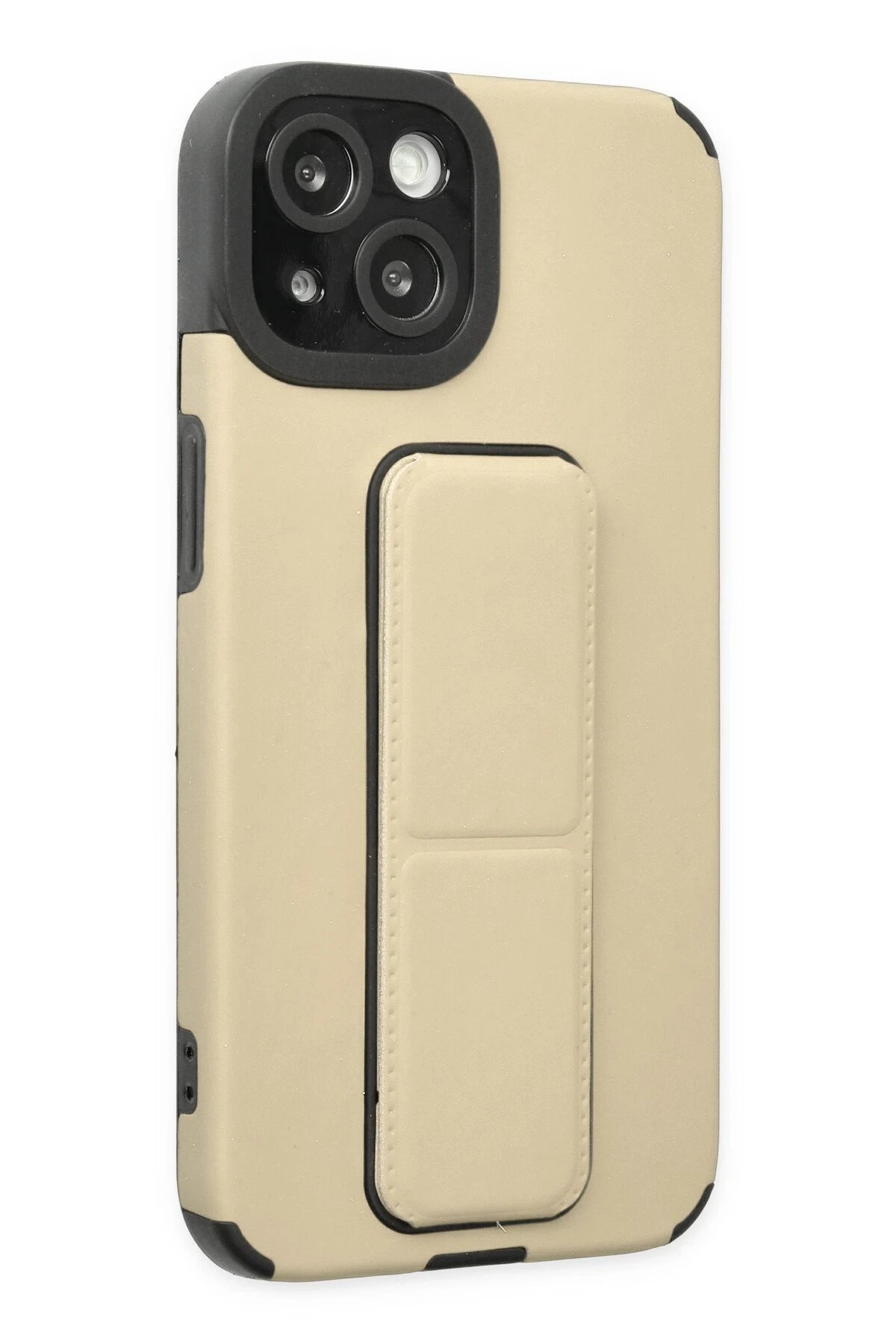 Newface iPhone 14 Plus Kılıf Mega Standlı Silikon - Gold