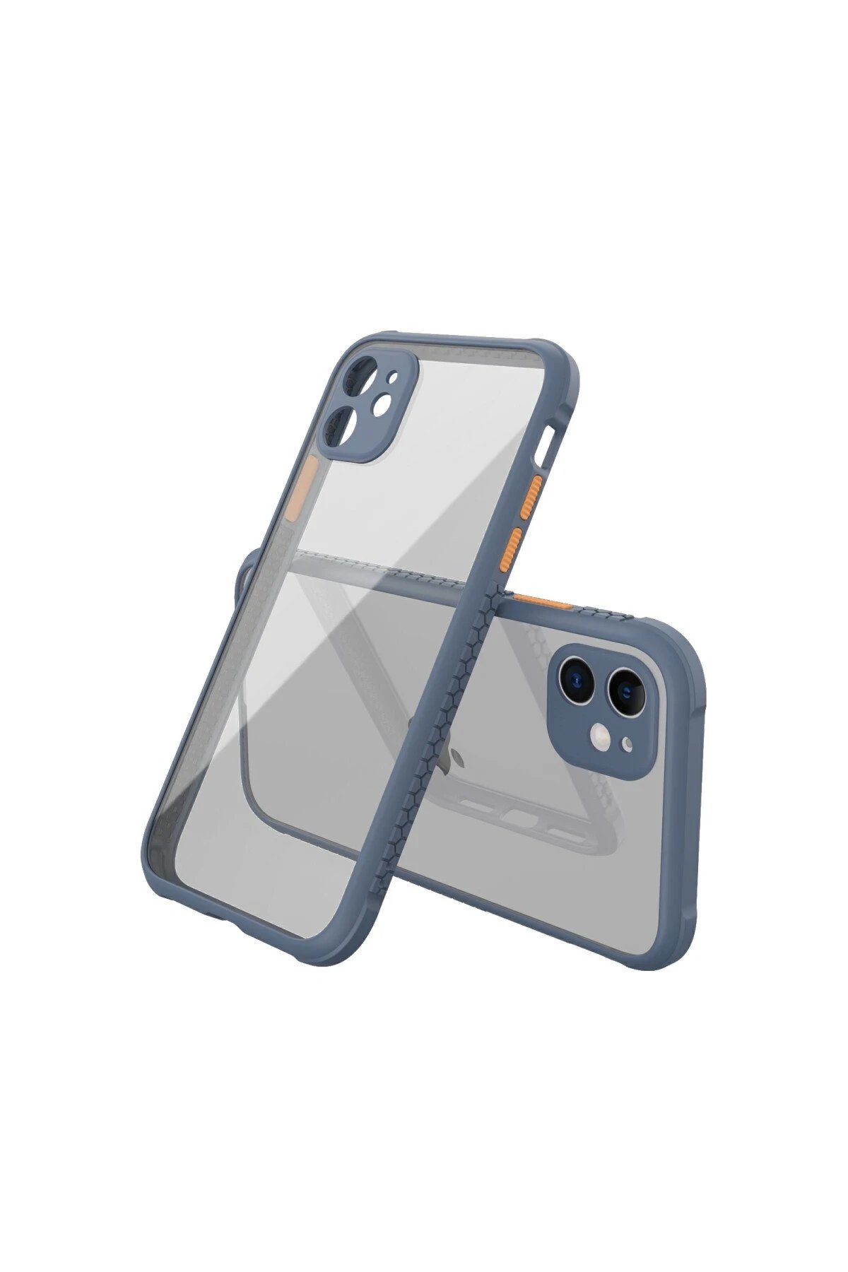 Newface iPhone 12 Mini Kılıf Miami Şeffaf Silikon - Gri