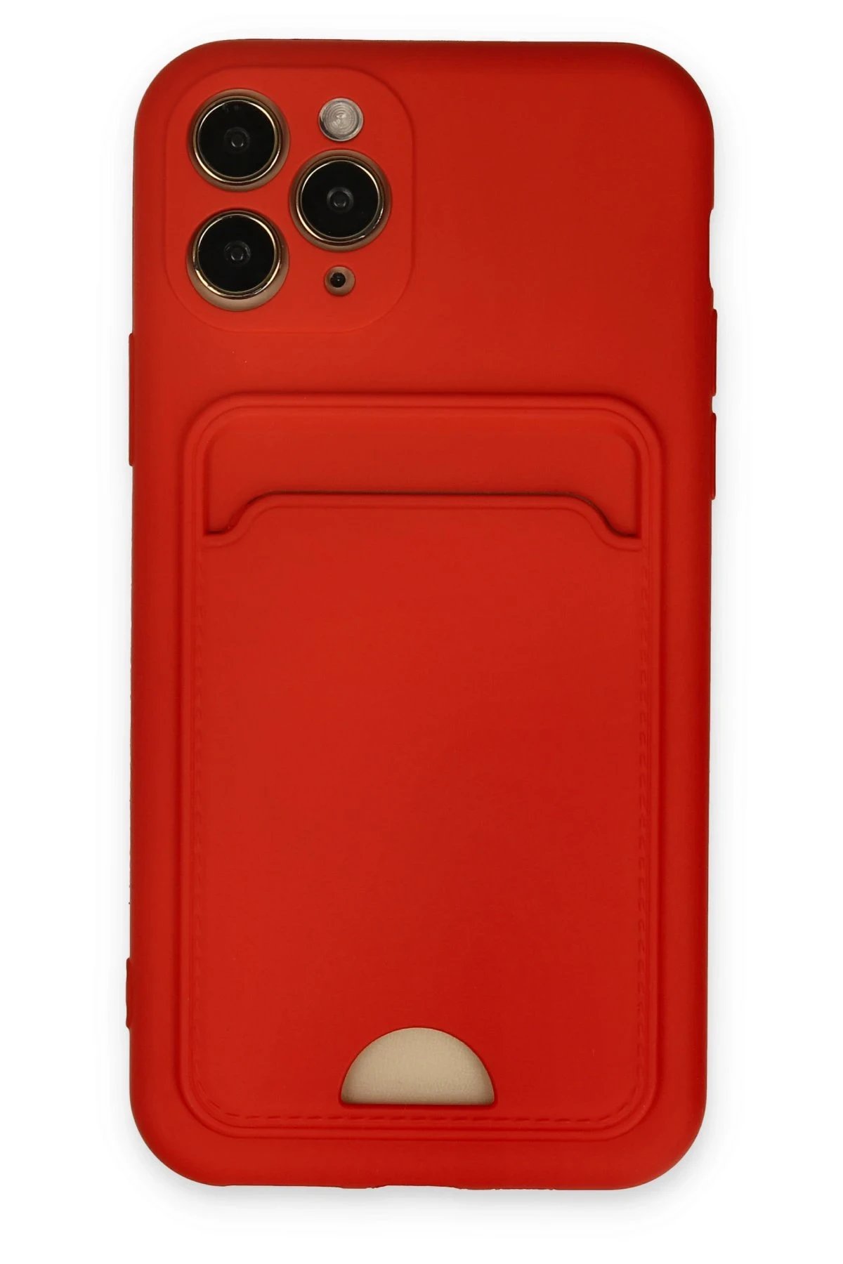 Newface iPhone 11 Pro Kılıf Kelvin Kartvizitli Silikon - Kırmızı