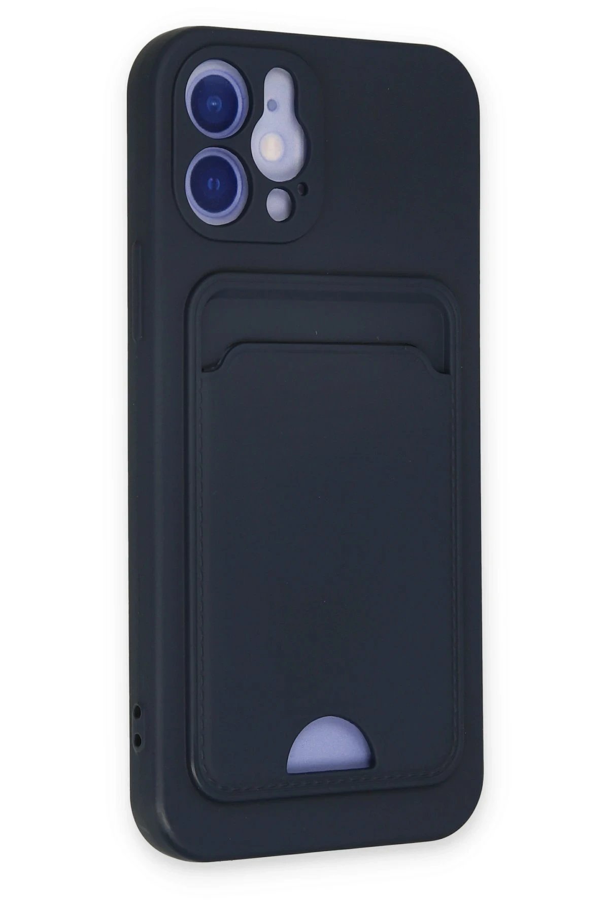 Newface iPhone 12 Kılıf Kelvin Kartvizitli Silikon - Lacivert