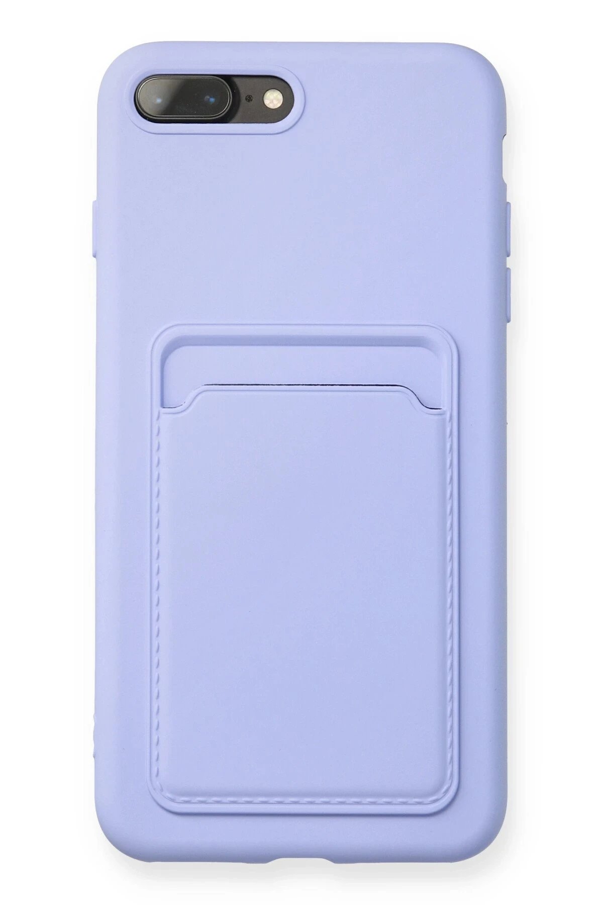 Newface iPhone 7 Plus Kılıf Kelvin Kartvizitli Silikon - Lila