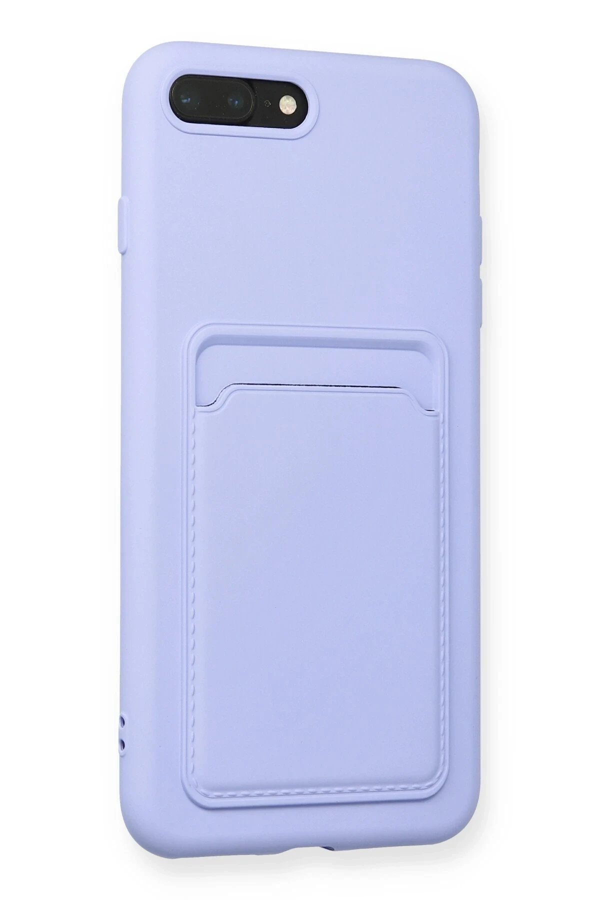 Newface iPhone 7 Plus Kılıf Kelvin Kartvizitli Silikon - Lila