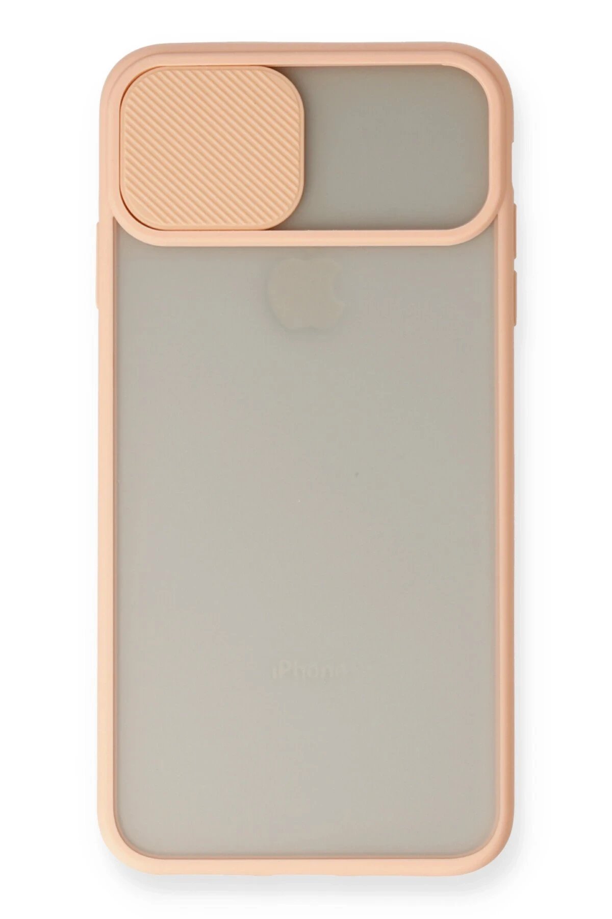 Newface iPhone X Kılıf Palm Buzlu Kamera Sürgülü Silikon - Pembe