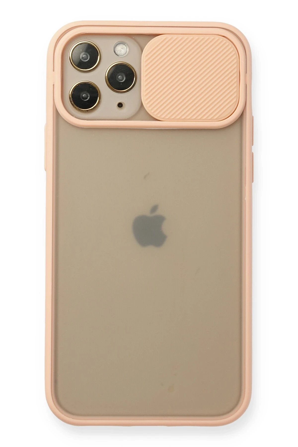 Newface iPhone 11 Pro Kılıf Palm Buzlu Kamera Sürgülü Silikon - Pembe