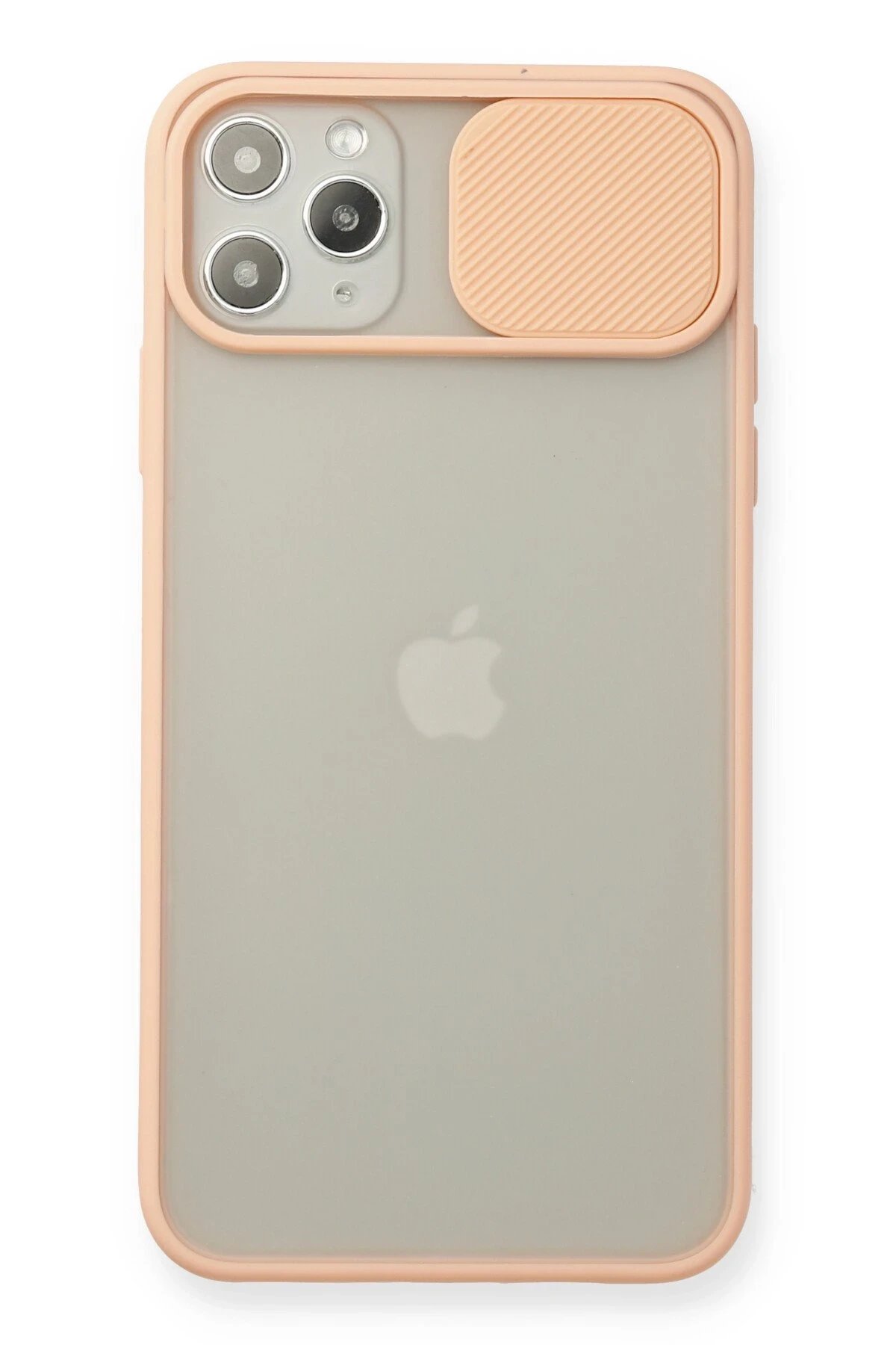 Newface iPhone 11 Pro Max Kılıf Palm Buzlu Kamera Sürgülü Silikon - Pembe
