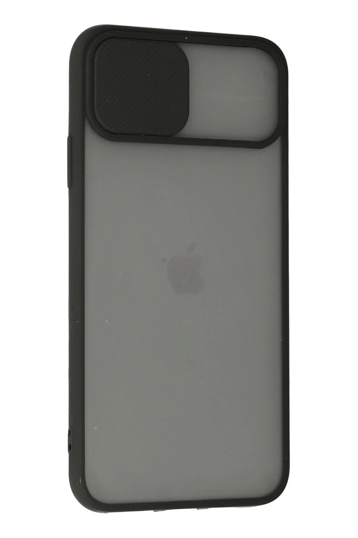 Newface iPhone 11 Pro Max Kılıf Palm Buzlu Kamera Sürgülü Silikon - Siyah