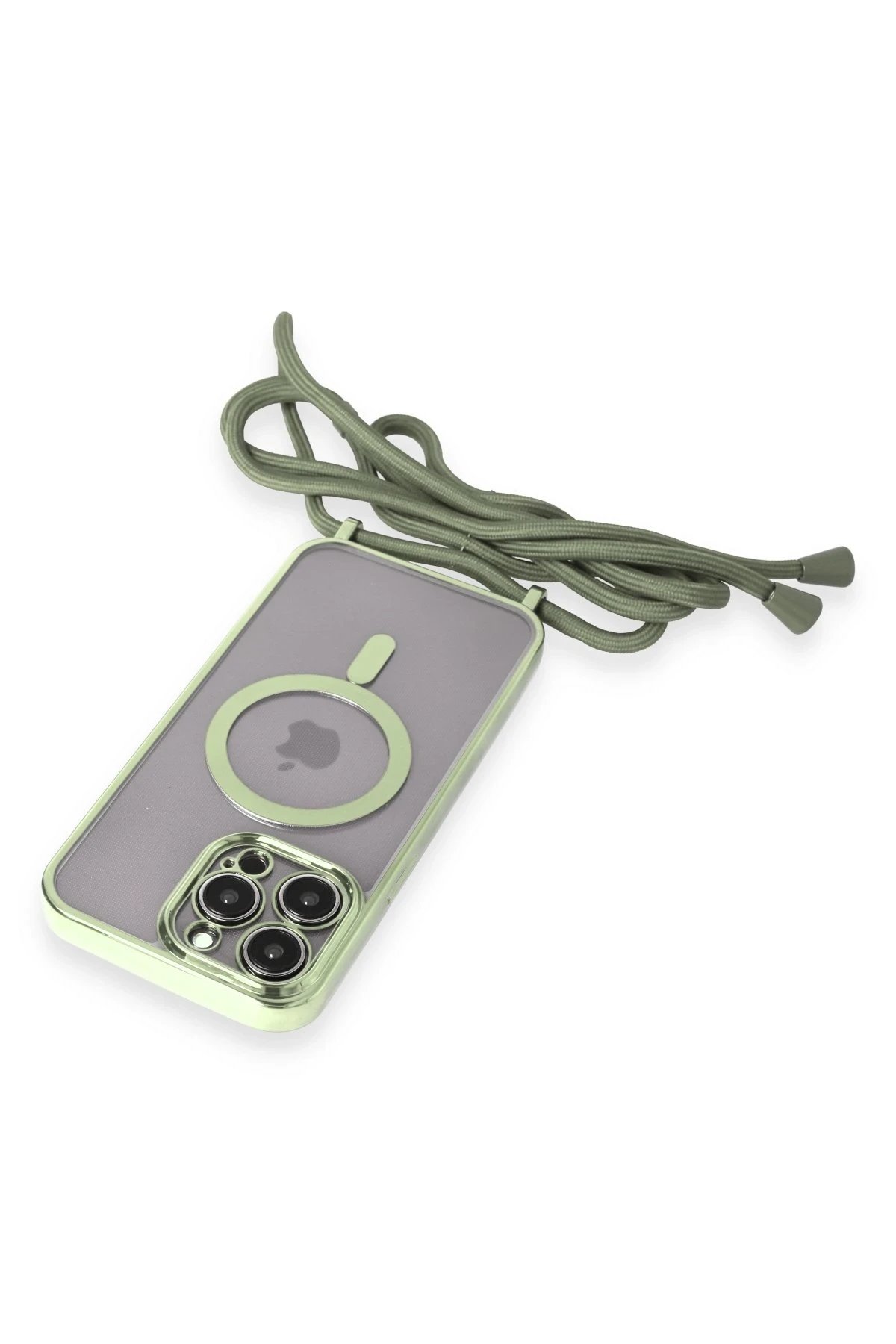 Newface iPhone 13 Pro Kılıf Divo Lazer Askılı Magsafe Kapak - Koyu Yeşil