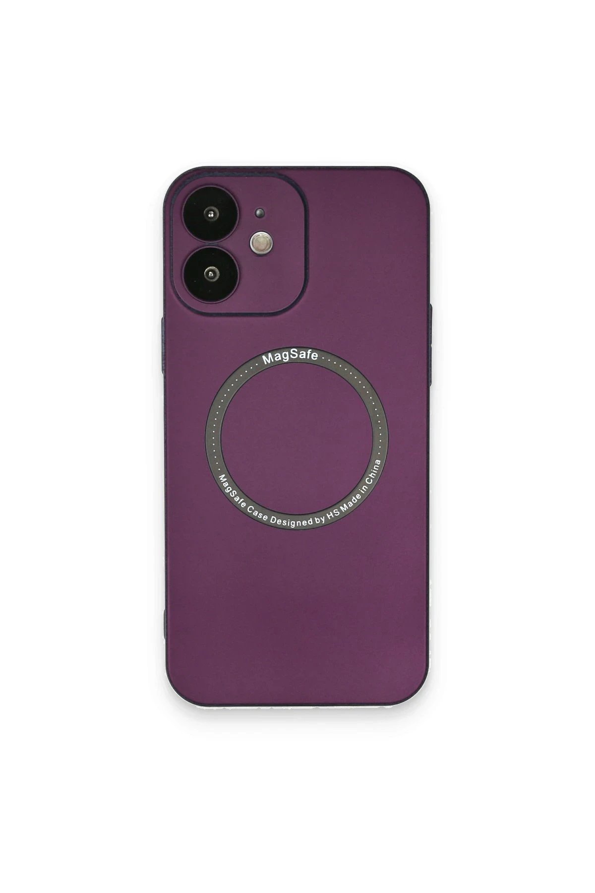 Newface iPhone 12 Kılıf Jack Magneticsafe Lens Silikon - Mürdüm