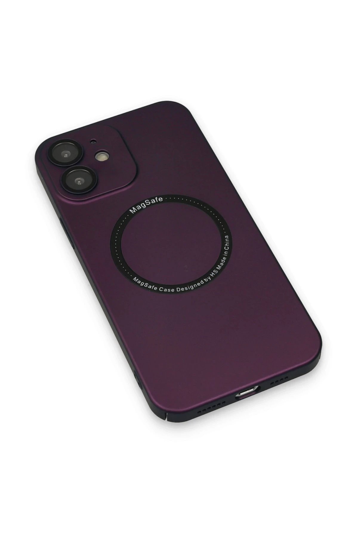 Newface iPhone 12 Kılıf Jack Magneticsafe Lens Silikon - Mürdüm