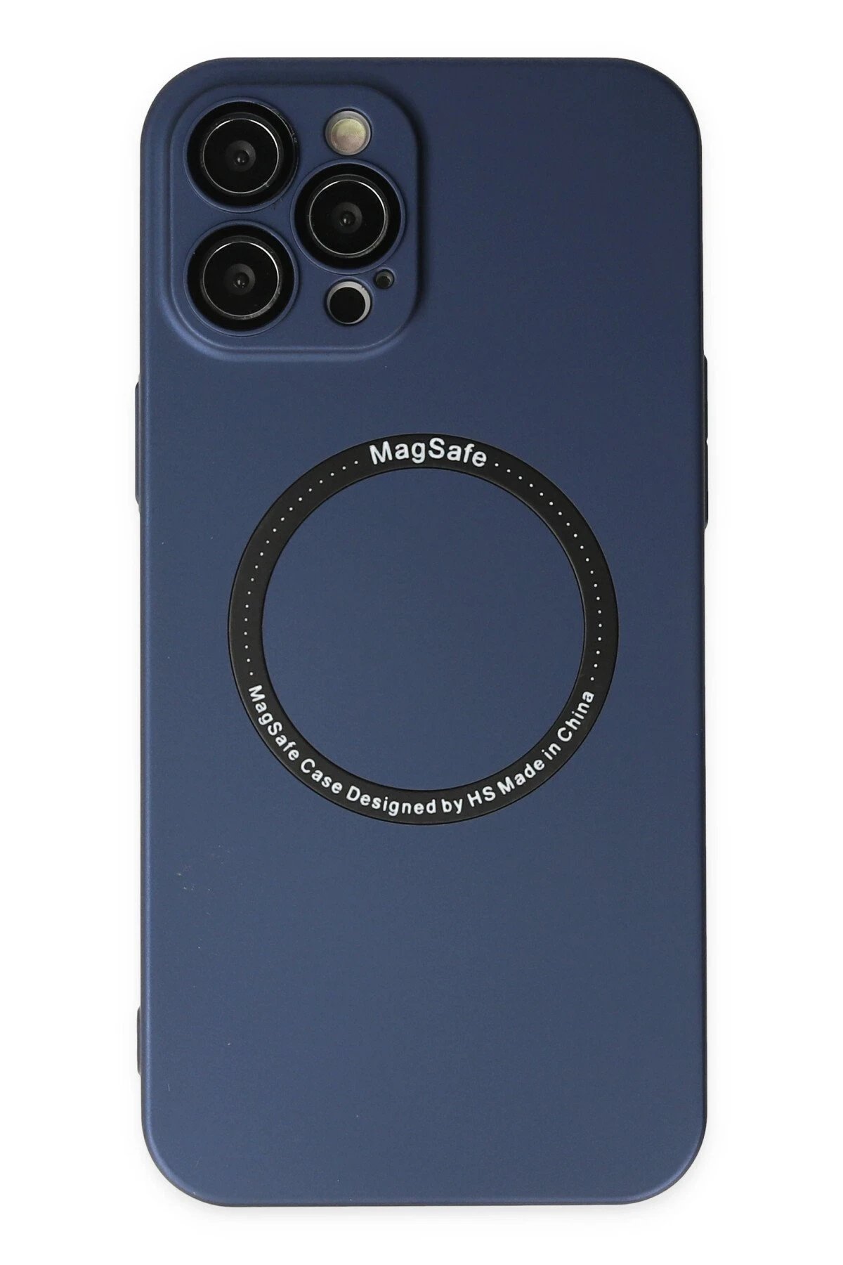 Newface iPhone 12 Pro Kılıf Jack Magneticsafe Lens Silikon - Lacivert