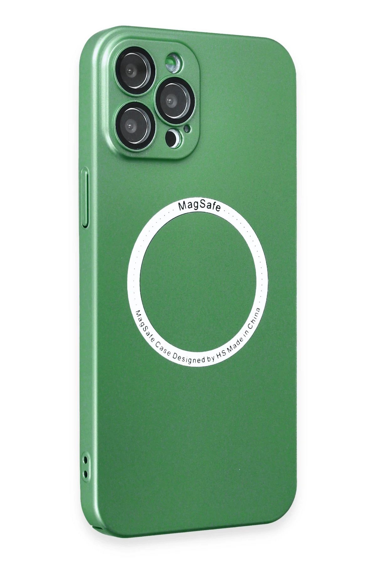 Newface iPhone 12 Pro Kılıf Jack Magneticsafe Lens Silikon - Yeşil