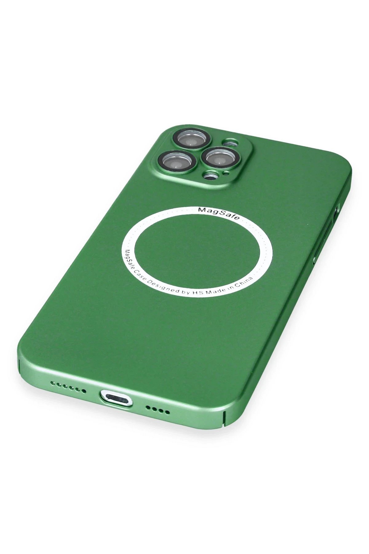 Newface iPhone 12 Pro Kılıf Jack Magneticsafe Lens Silikon - Yeşil