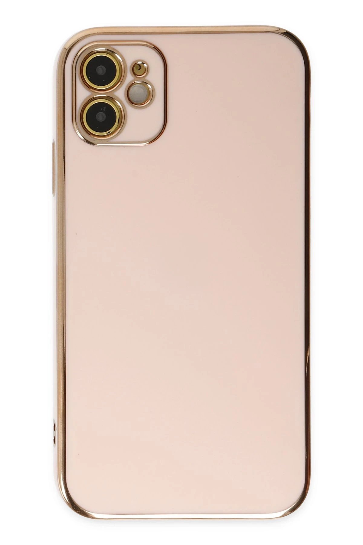 Newface iPhone 12 Kılıf Volet Silikon - Pembe