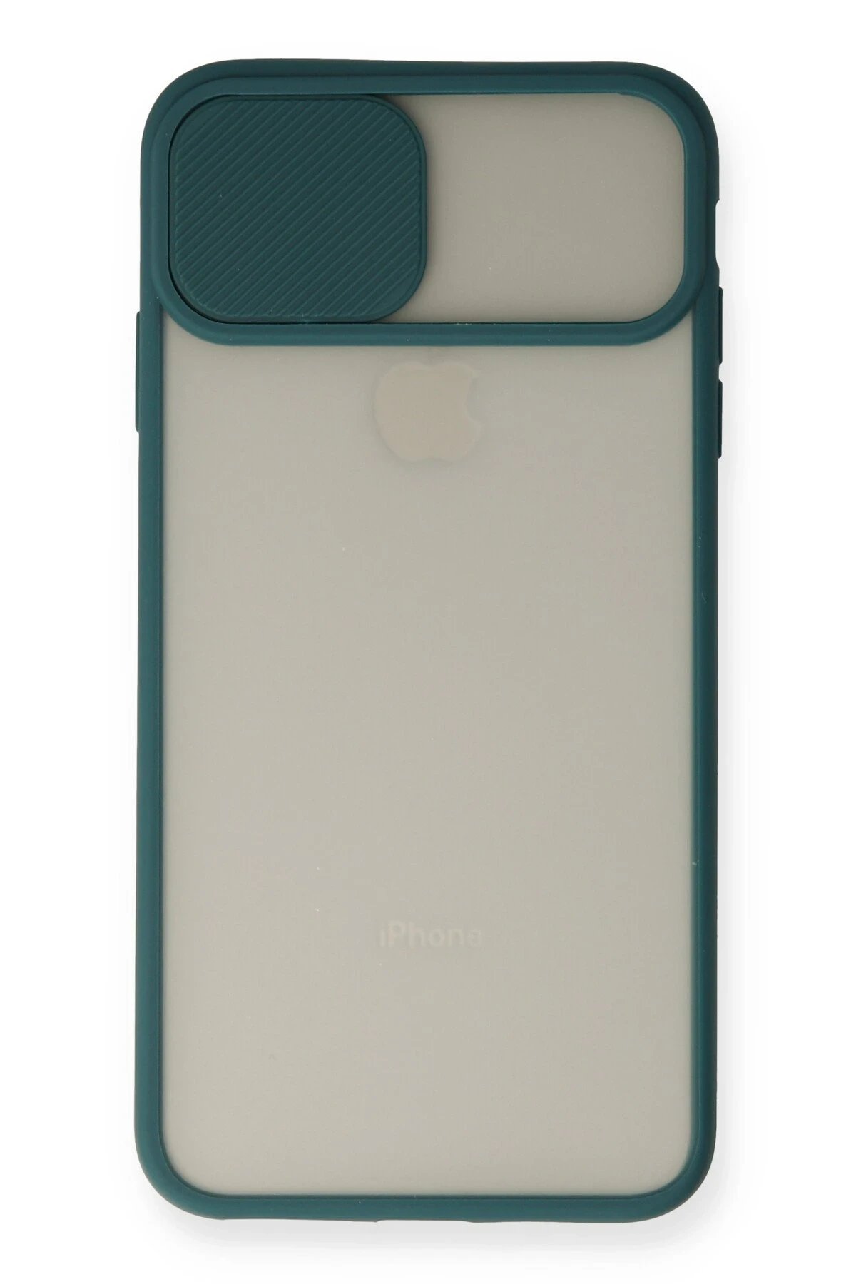 Newface iPhone XS Max Kılıf Palm Buzlu Kamera Sürgülü Silikon - Yeşil