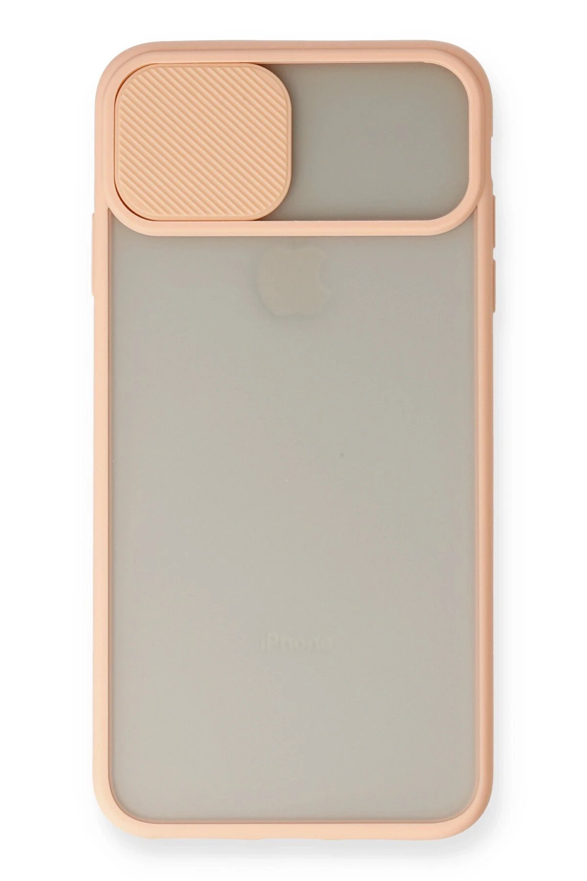 Newface iPhone XS Max Kılıf Palm Buzlu Kamera Sürgülü Silikon - Pembe