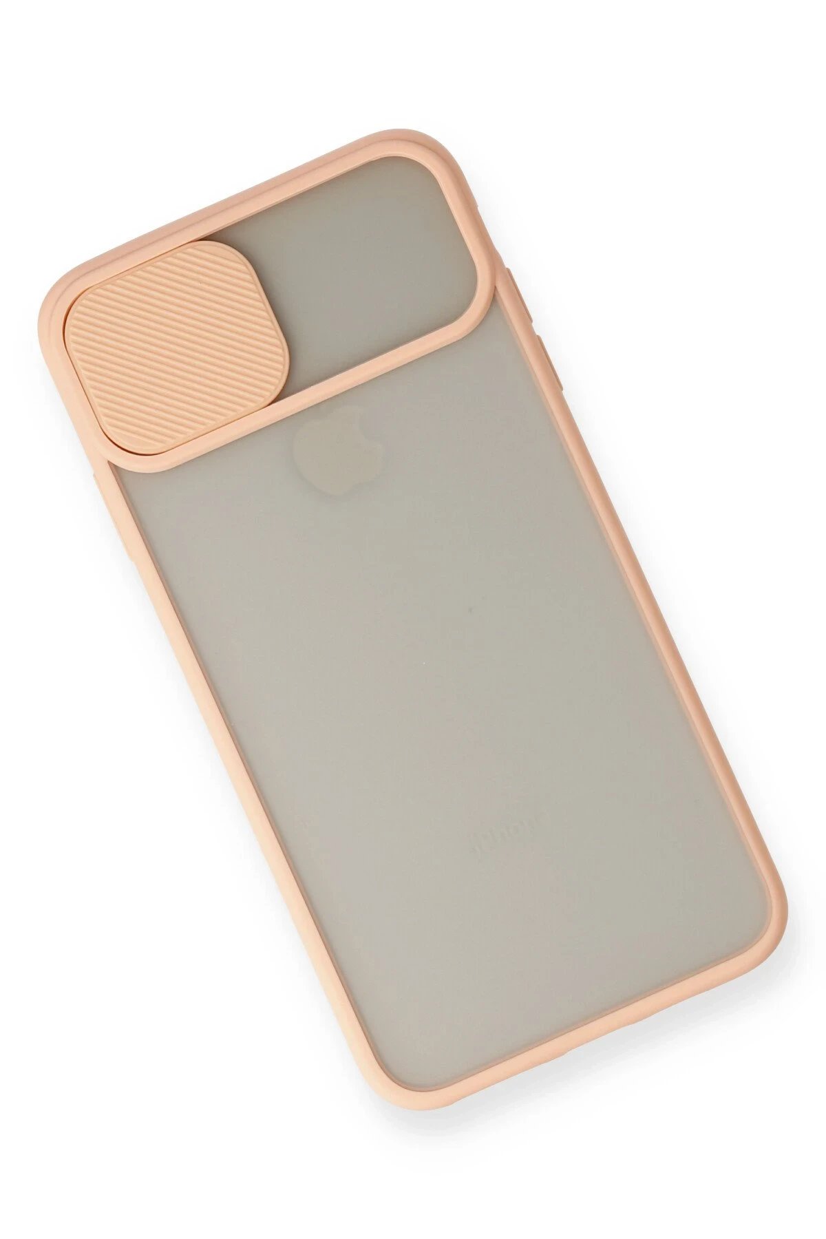Newface iPhone XS Max Kılıf Palm Buzlu Kamera Sürgülü Silikon - Pembe