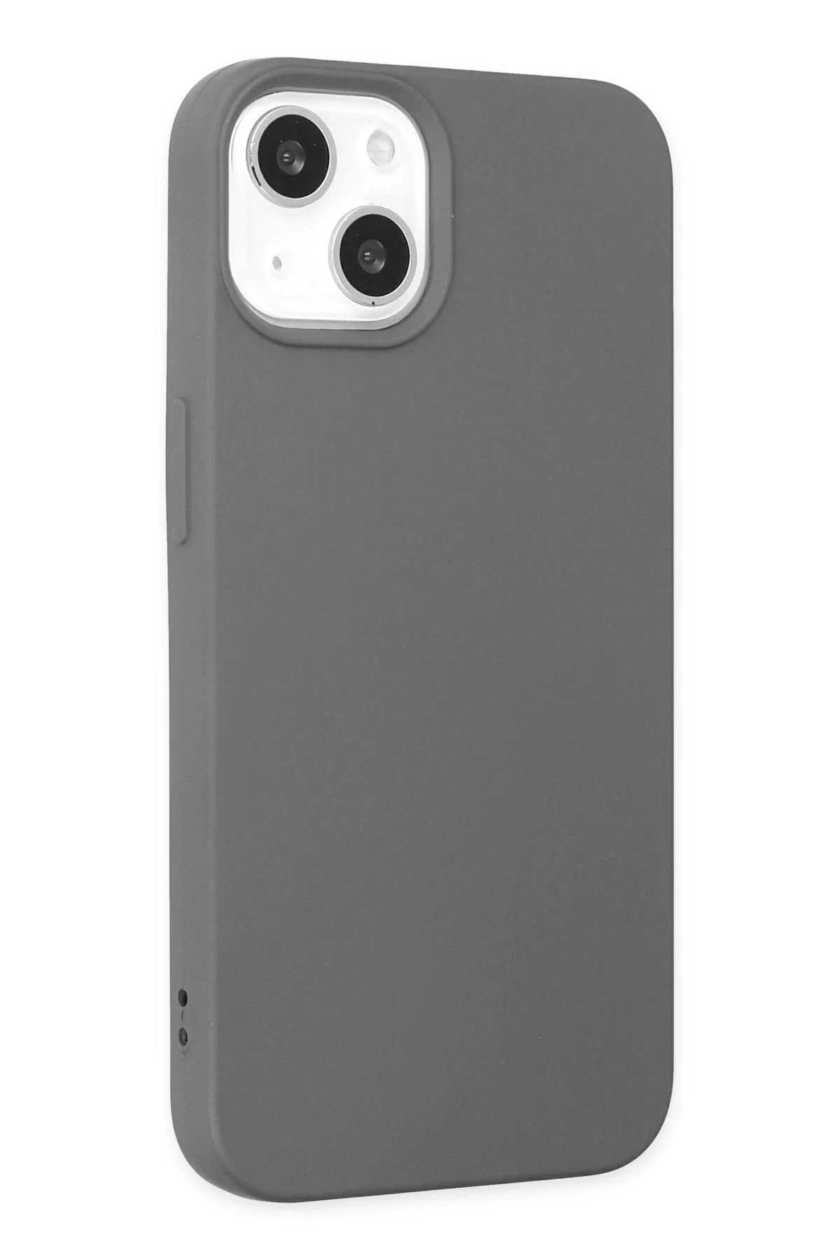 Newface iPhone 14 Plus Kılıf Nano içi Kadife Silikon - Gri