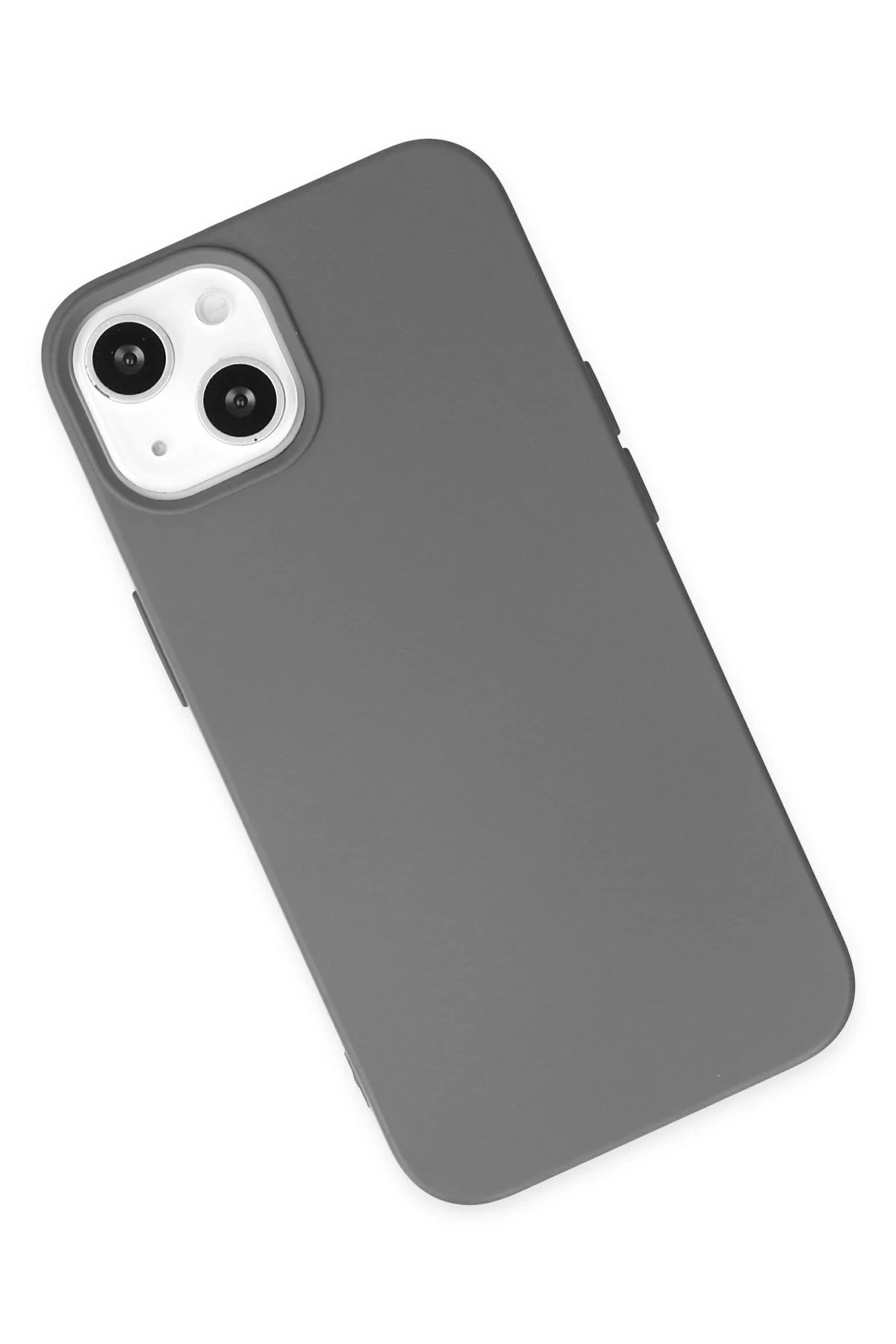 Newface iPhone 14 Plus Kılıf Nano içi Kadife Silikon - Gri