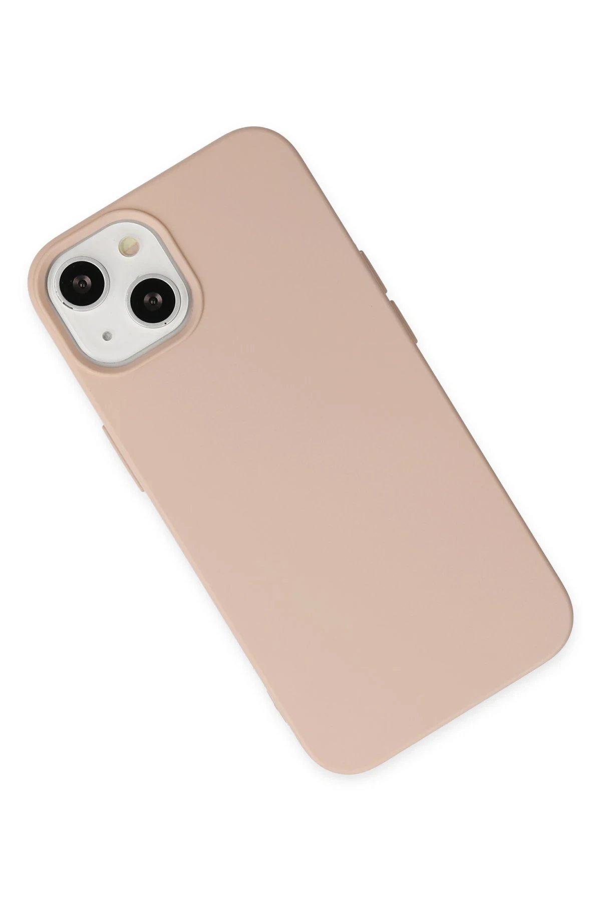 Newface iPhone 14 Plus Kılıf Nano içi Kadife Silikon - Pudra